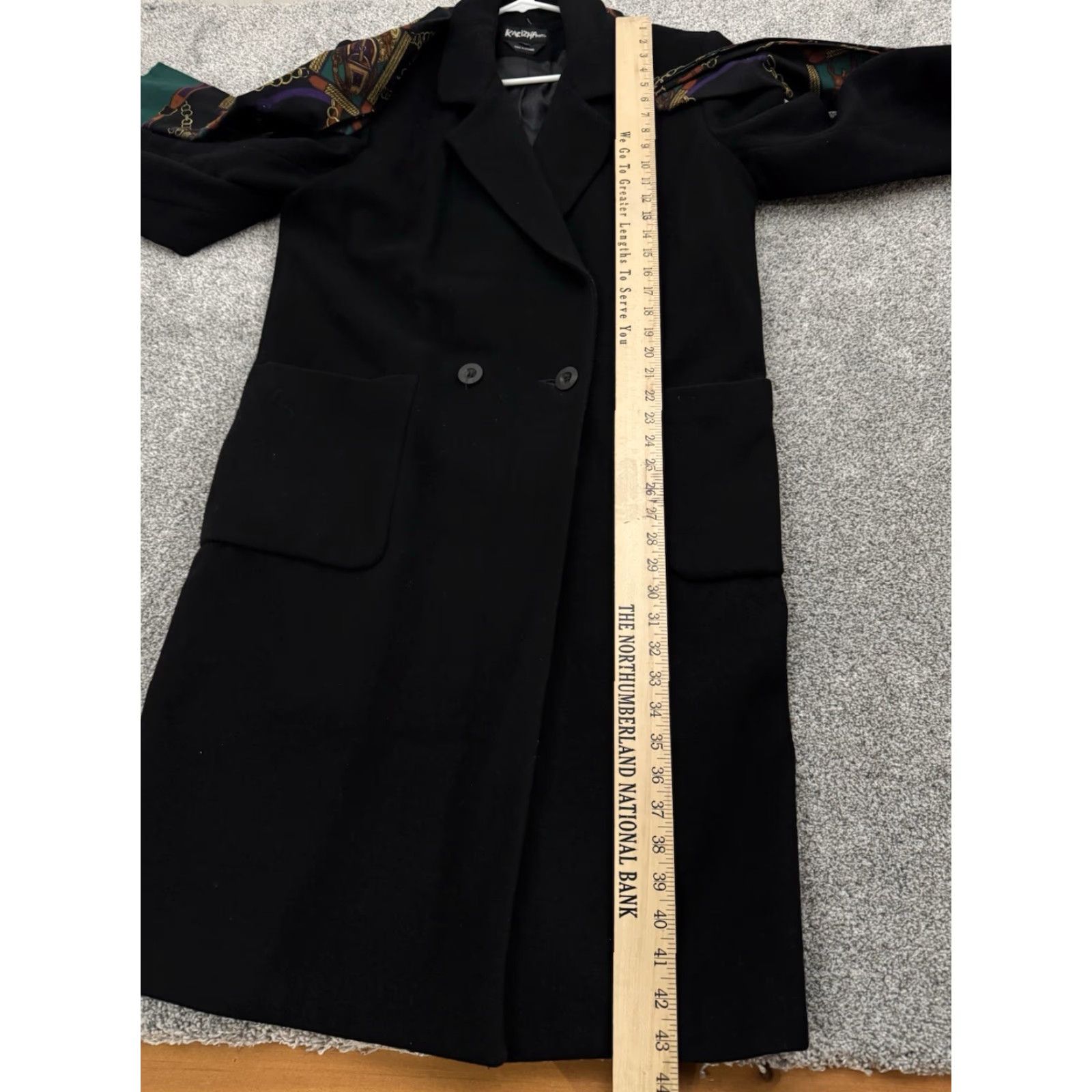 Doublet VINTAGE Karizma Overcoat Coat Womens 14P Petite Long Double Breasted Black 90s Goth City 90s Mens? Size XL / US 12-14 / IT 48-50 - 6 Thumbnail