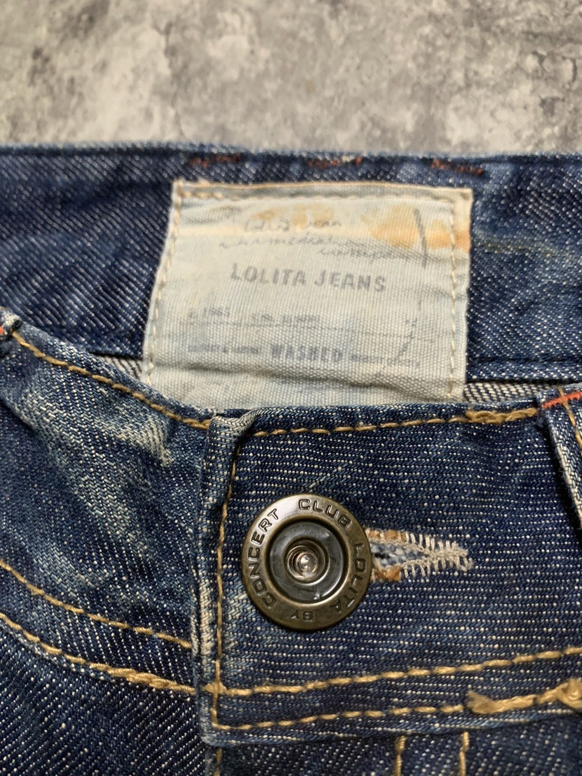 Tornado Mart Y2K Yoshitomo Nara x Lolita Acid Wash Clawmark Super Flare Size US 32 / EU 48 - 7 Thumbnail