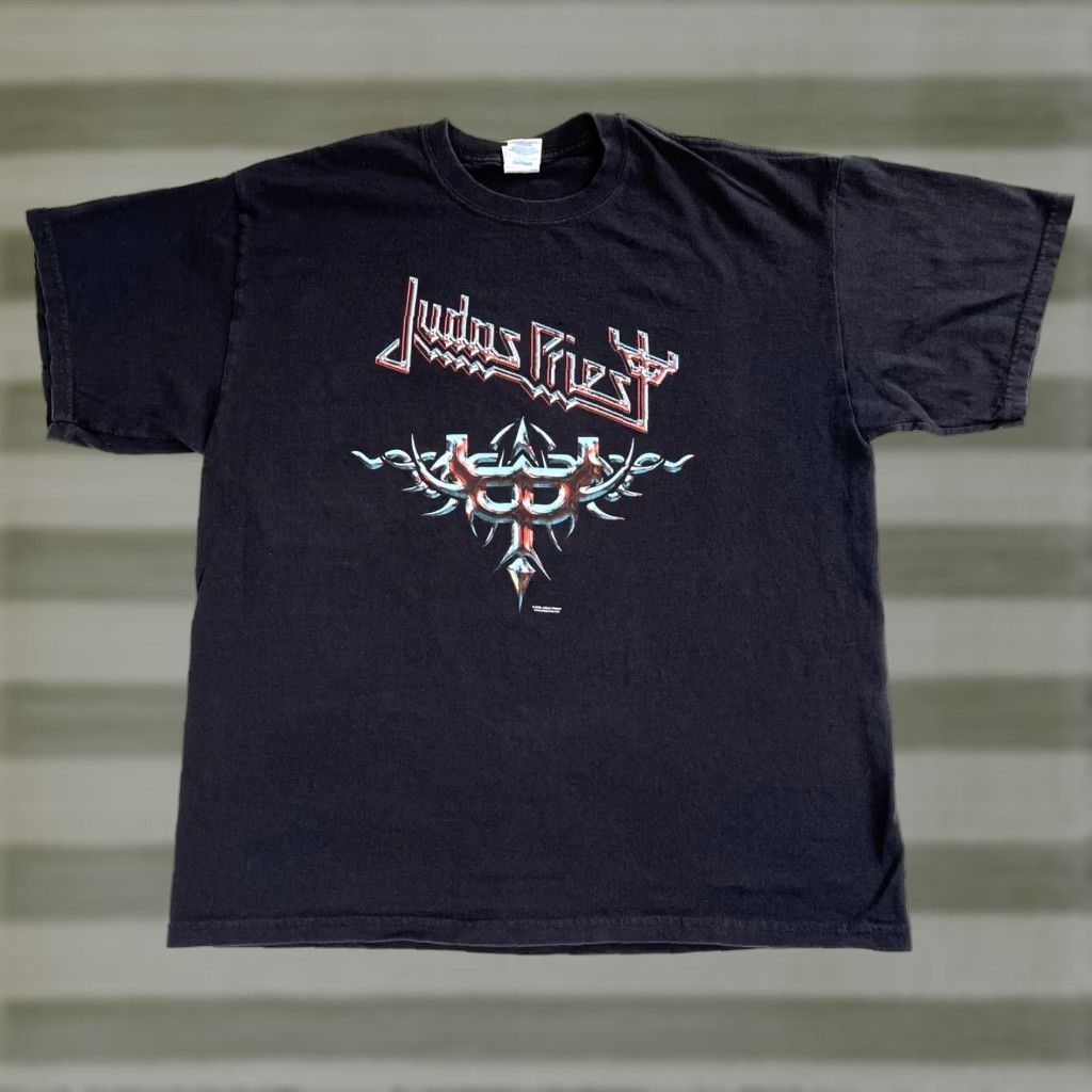 Gildan VINTAGE Judas Priest World Tour T-Shirt Rock Band Double-Sided Sz XL Shirt Mens XL Black Cotton 2005 90s Music Theme Size US XL / EU 56 / 4 - 1 Thumbnail