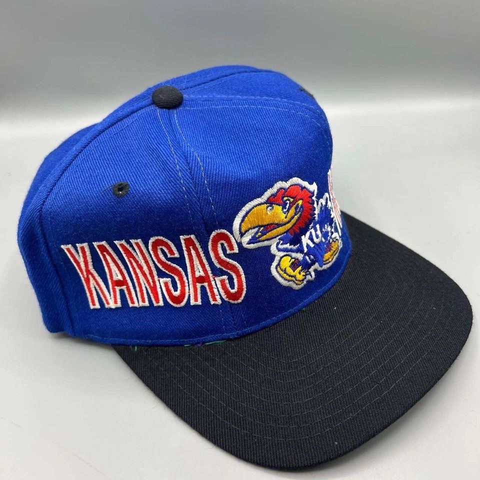 Starter × Vintage Vintage Kansas Jayhawks Hat Men Starter Tri Power Snap Back Size ONE SIZE - 4 Thumbnail