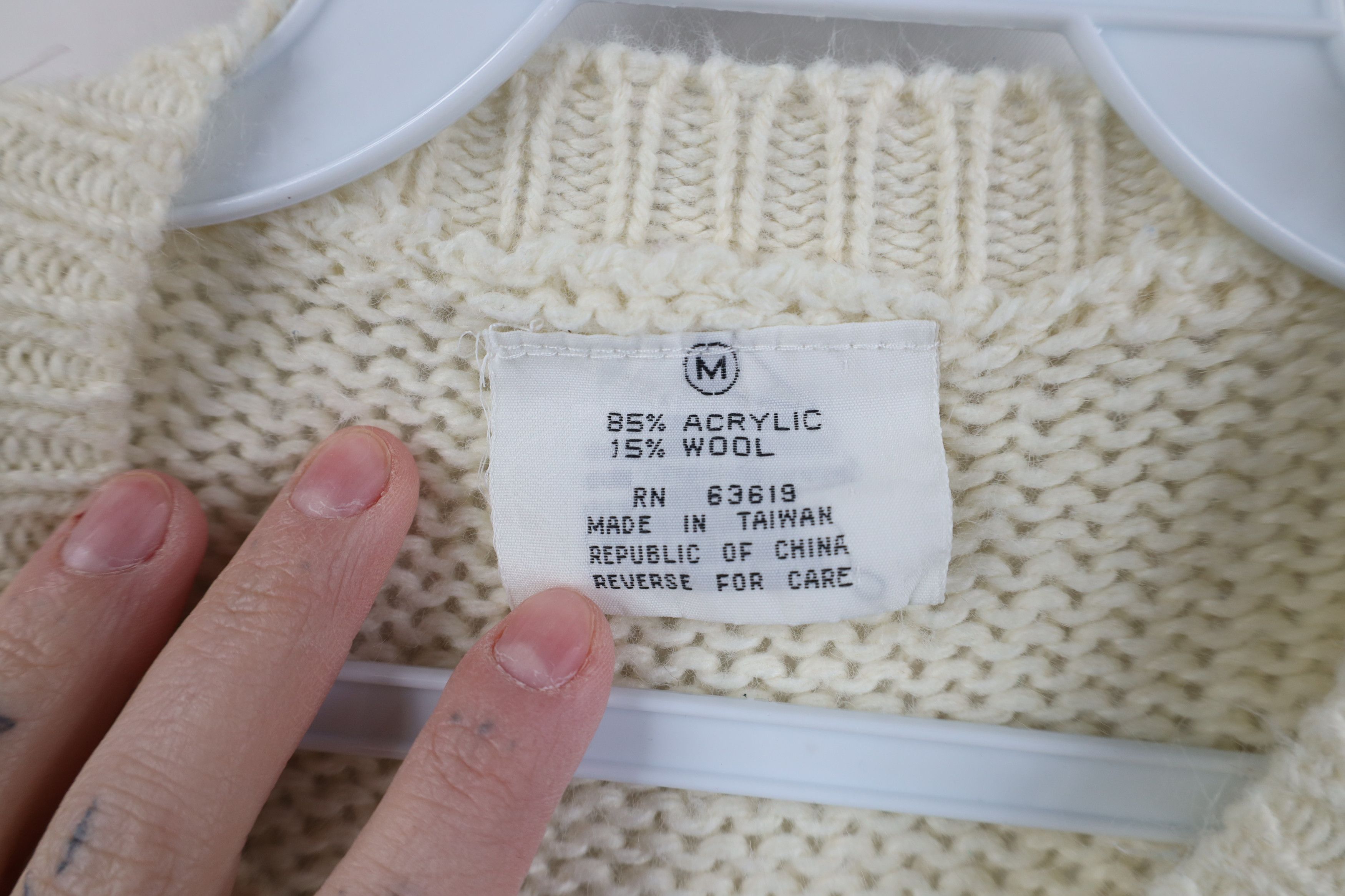 Vintage Vintage 70s Streetwear Chunky Cable Knit Fisherman Sweater Size M / US 6-8 / IT 42-44 - 4 Thumbnail