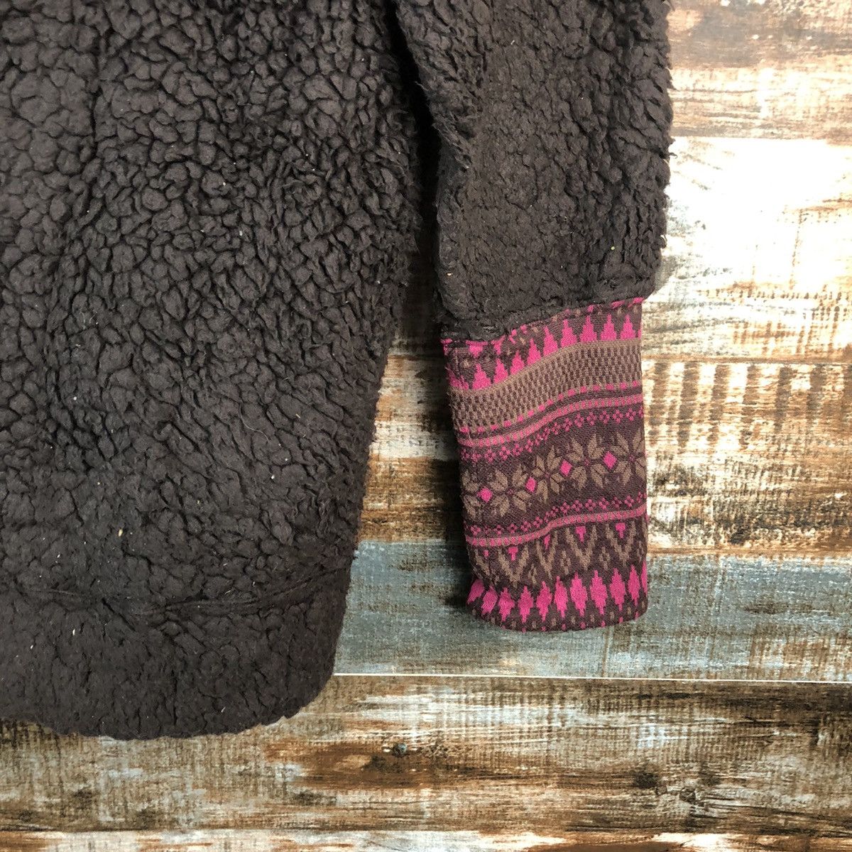 Japanese Brand Beams Hearts Brown fleece sweater Hoodie #A2358 Size L / US 10 / IT 46 - 16 Thumbnail