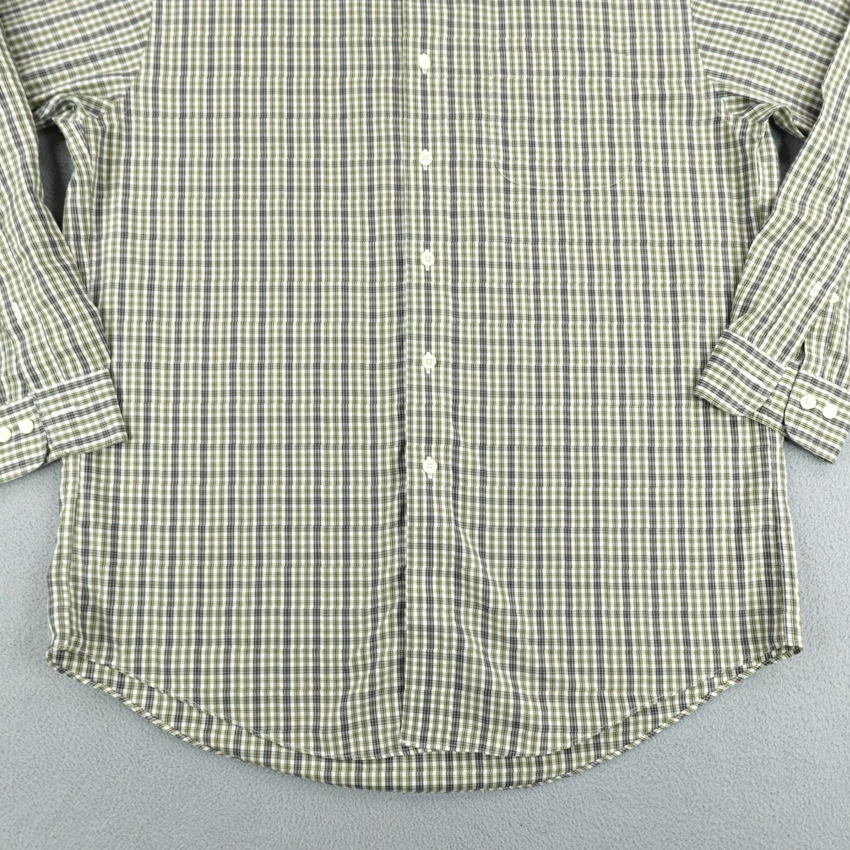 Brooks Brothers Brooks Brothers Shirt Mens M Green Blue White Plaid Button-Up Non-Iron 345 Size US M / EU 48-50 / 2 - 4 Thumbnail
