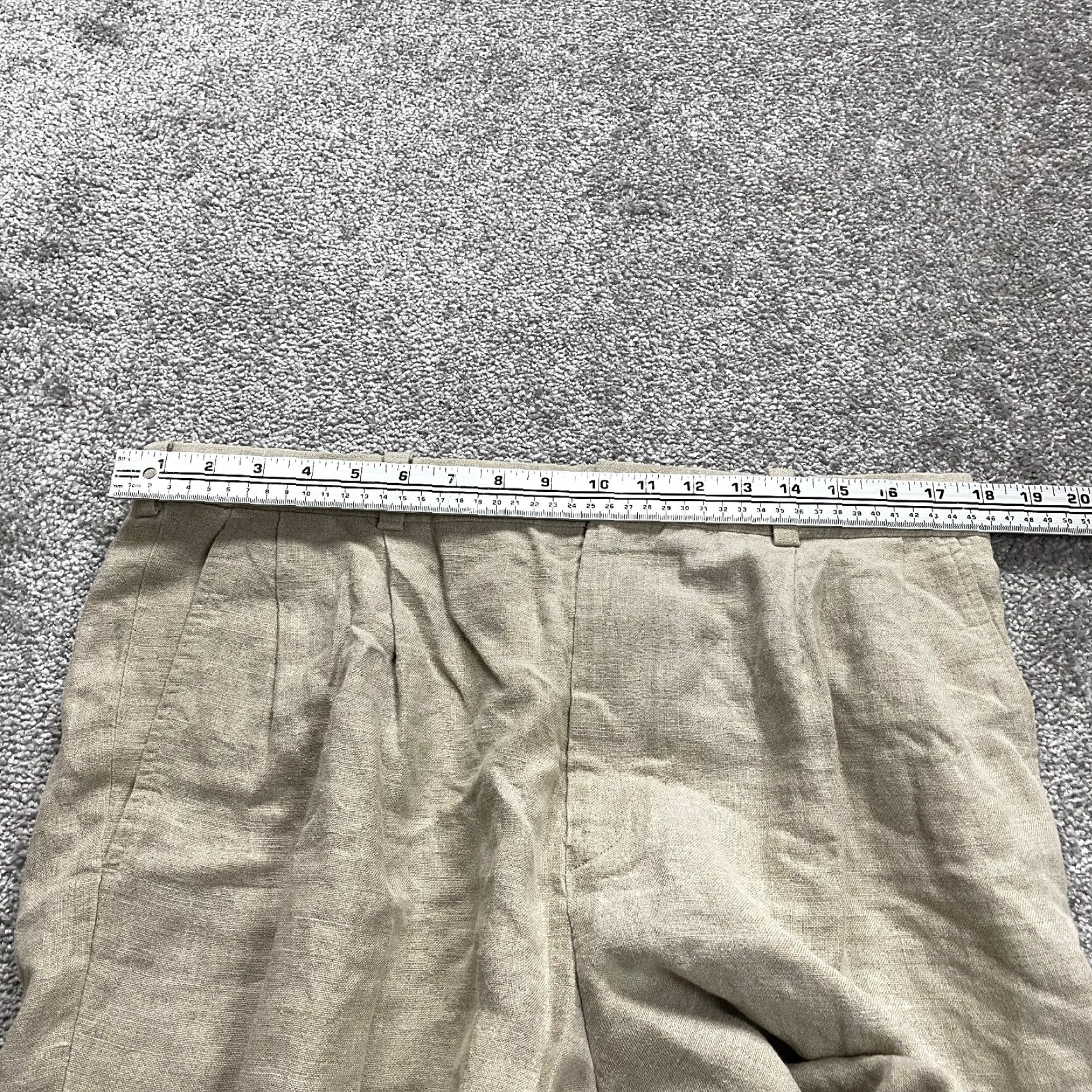 Eddie Bauer VINTAGE Eddie Bauer Linen Pants Women's Cropped 36 Beige Relaxed Fit Tailored Slacks Size 25" / US 0 / IT 36 - 5 Thumbnail