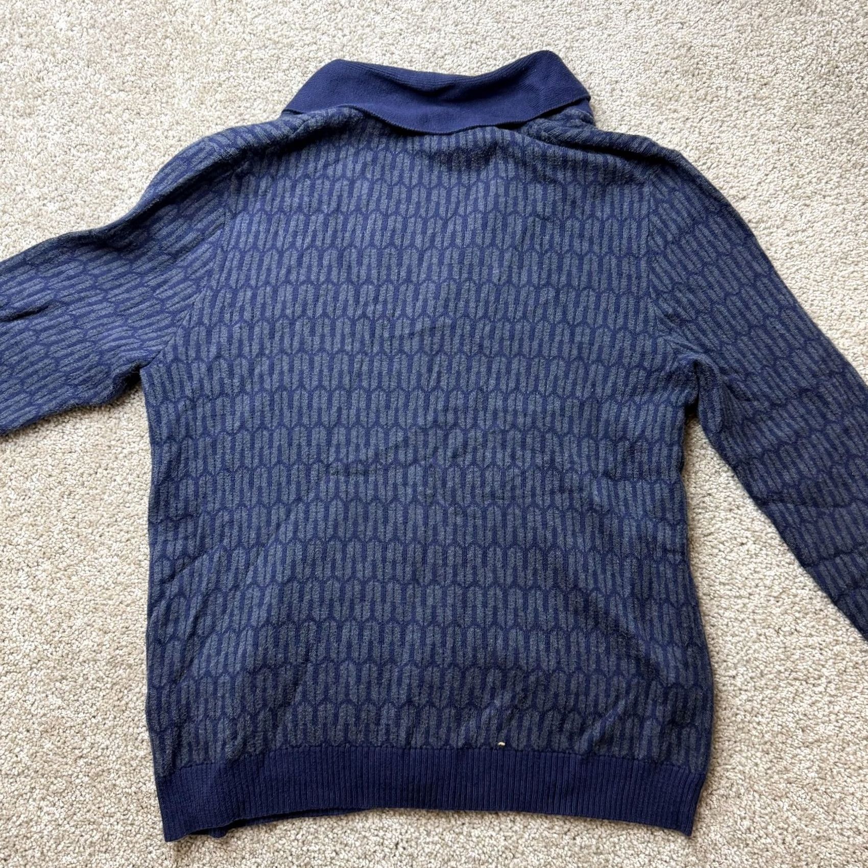 Tasso Elba Tasso Elba Sweater Mens Medium Blue Tight Knit Shawl Collar Cardigan Casual Size US M / EU 48-50 / 2 - 4 Thumbnail