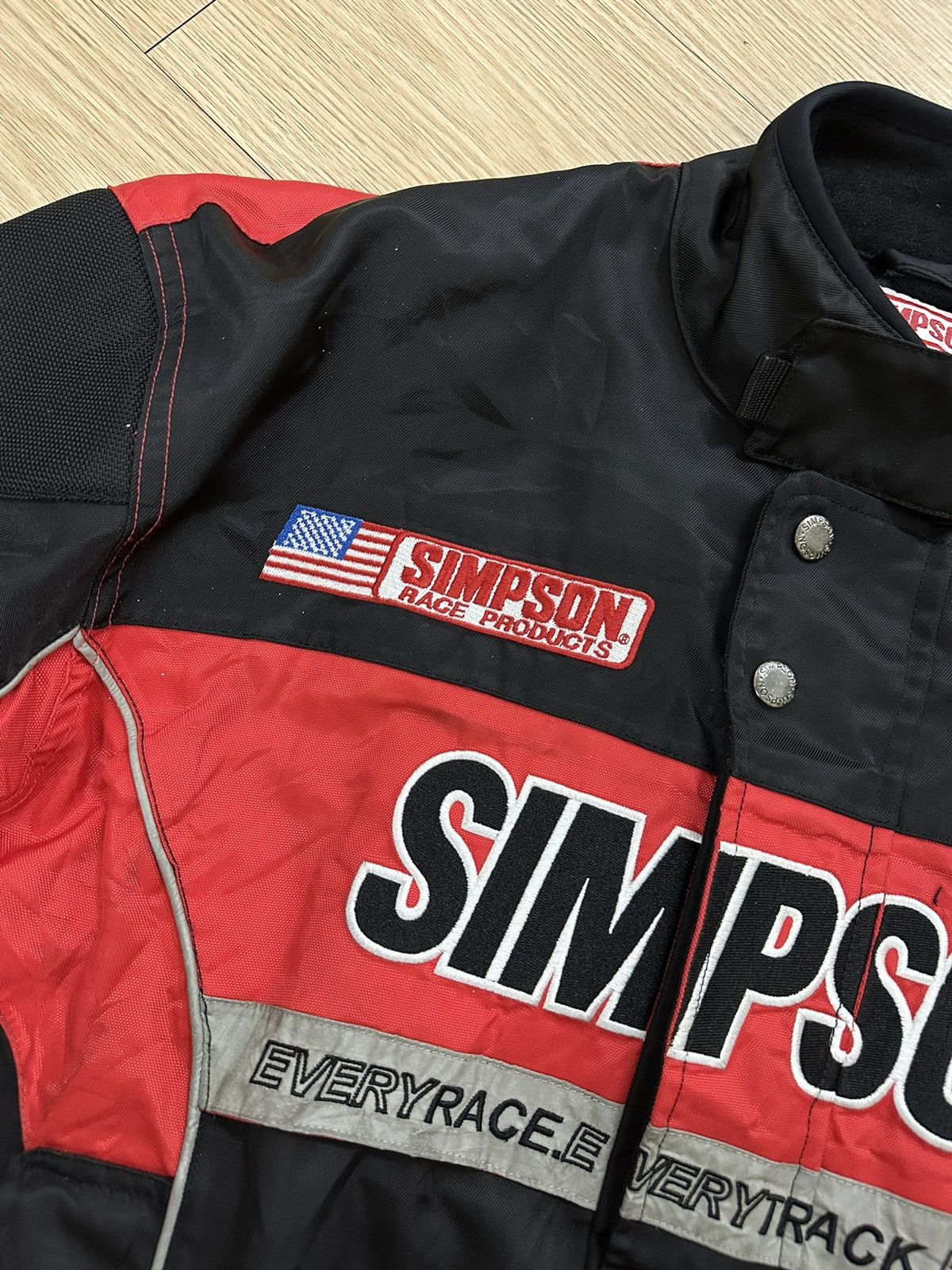 Sports Specialties × Vintage Vintage Team Simpson Racing Motorsport Jacket Bikers Riders Size US XL / EU 56 / 4 - 11 Thumbnail