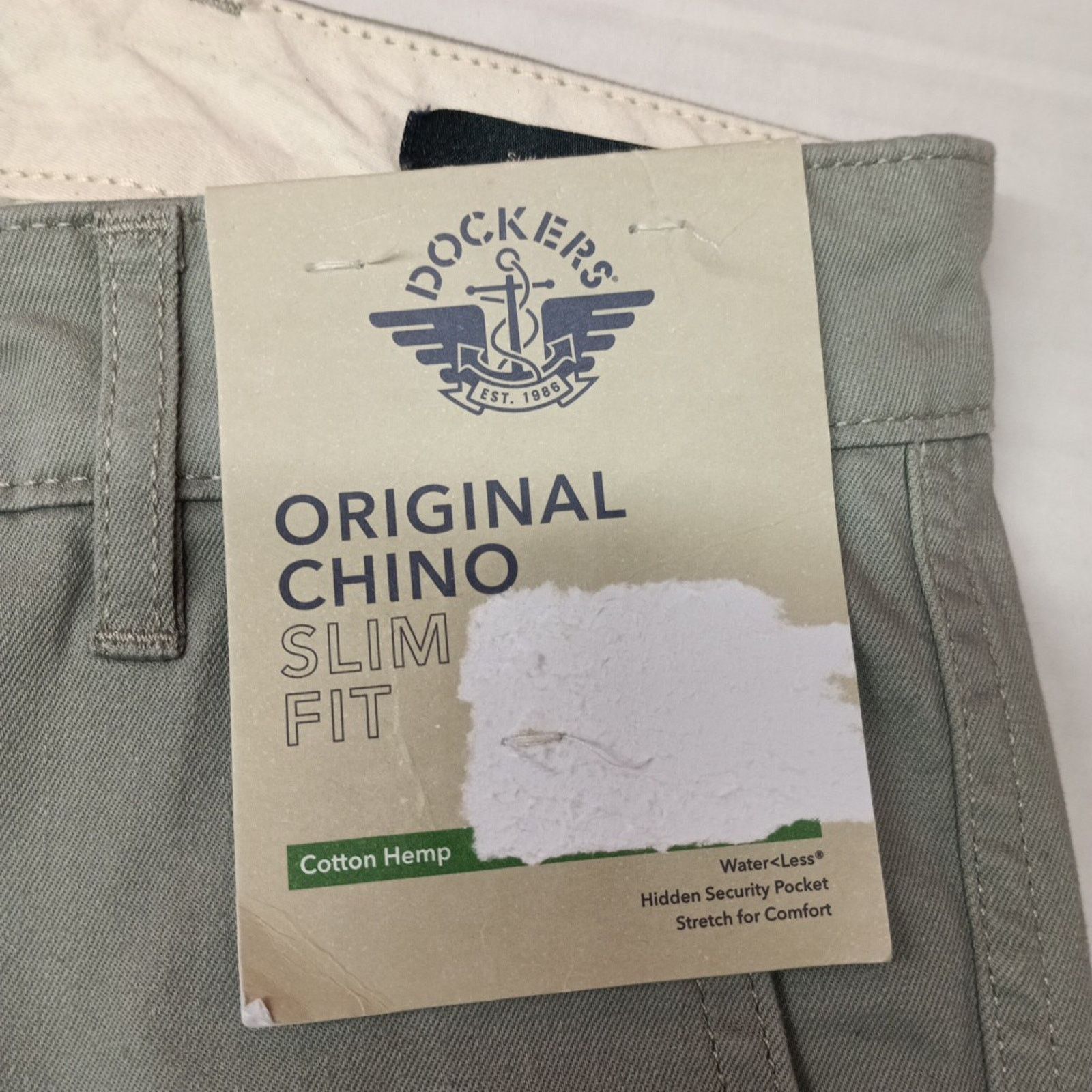Dockers Dockers Original Chino Pants Mens 28x32 Gray Slim Fit Cotton Size US 28 / EU 44 - 4 Thumbnail