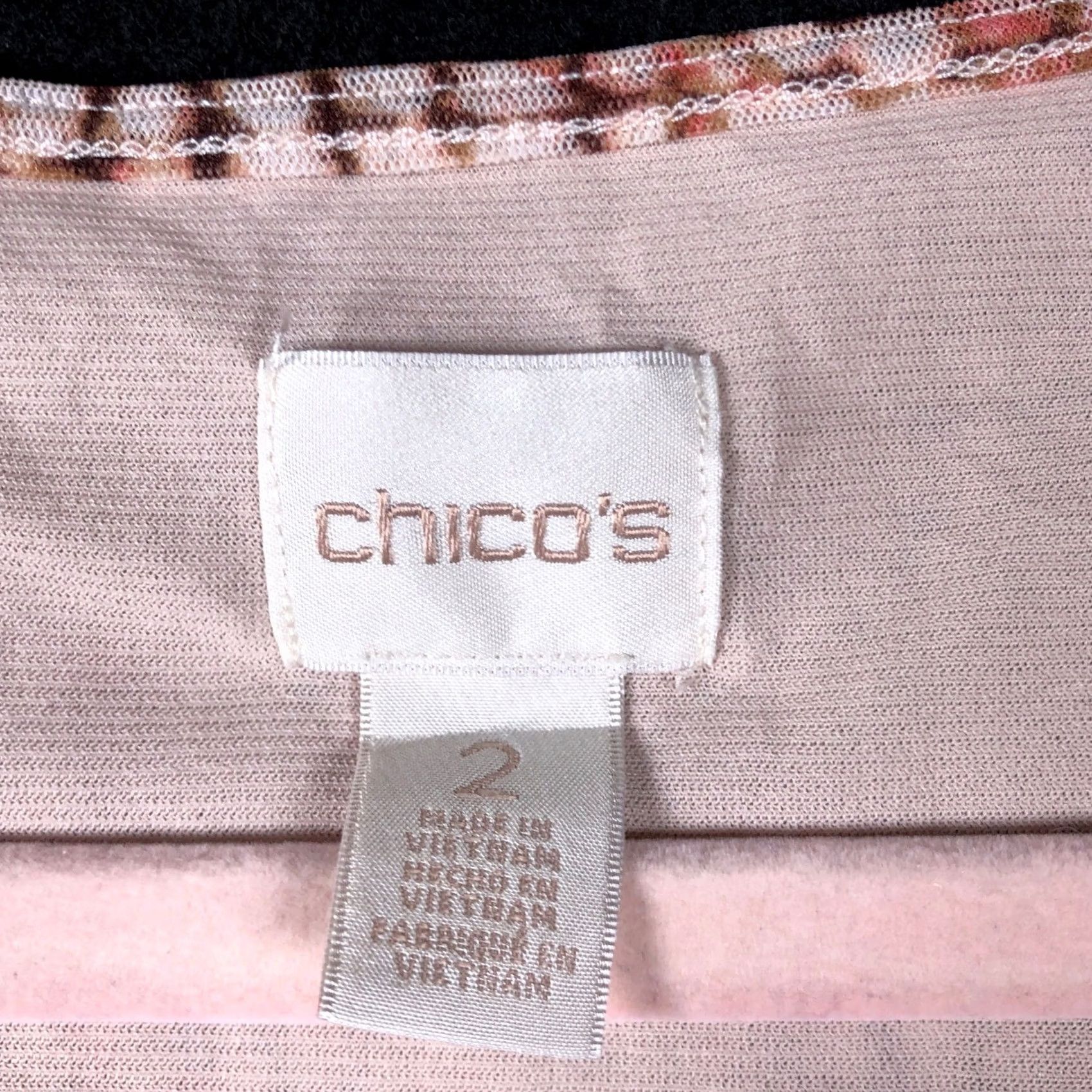 Vintage Chicos Blouse Orange Asymmetric Lined 3/4 Sleeve 2 (L) Womens Shirt Casual Workwear Fall Spring Summer Winter New Size L / US 10 / IT 46 - 6 Thumbnail