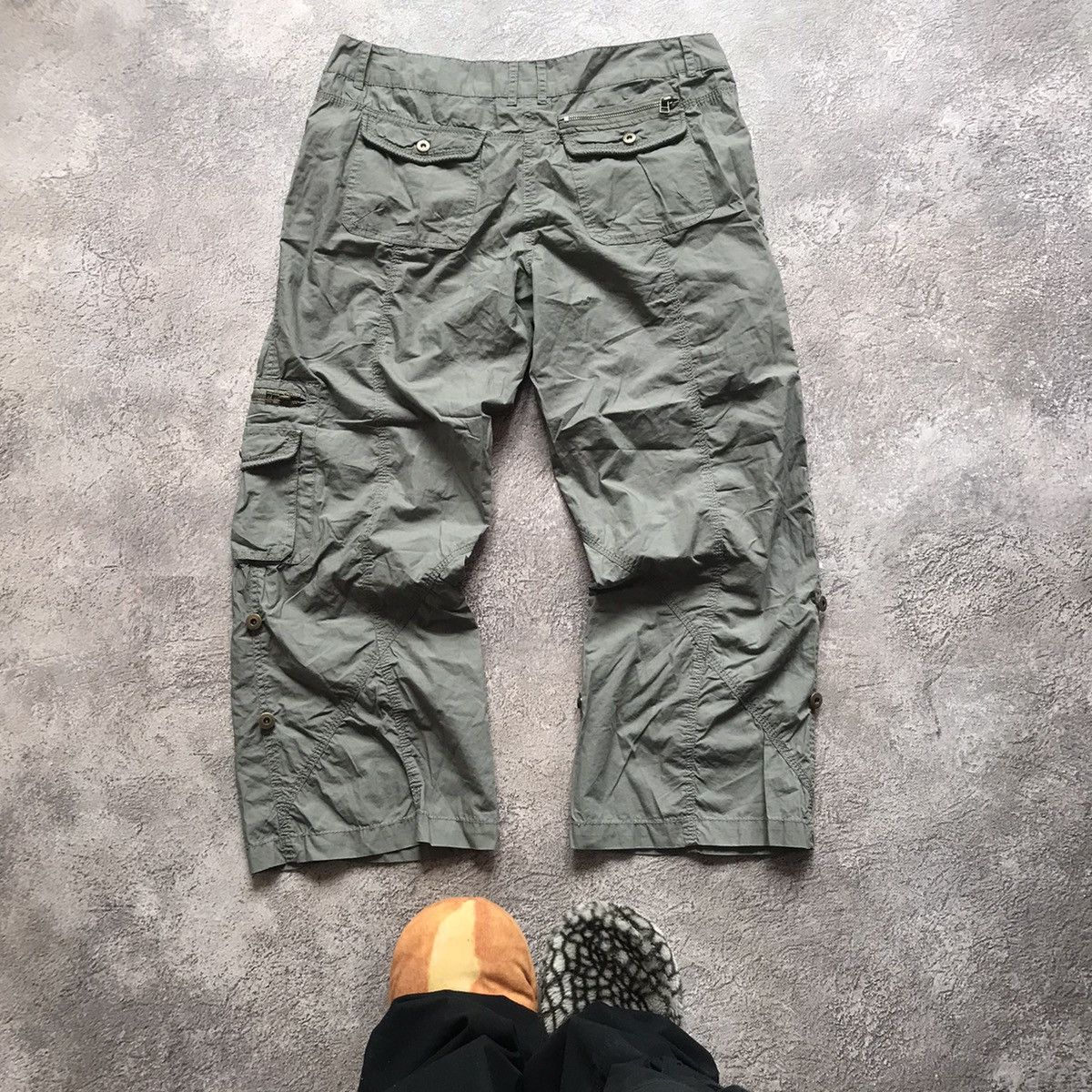 Vintage Vintage Y2K Baggy Distressed Cargo Pants Streetwear Logo 33 Size 33" - 6 Thumbnail