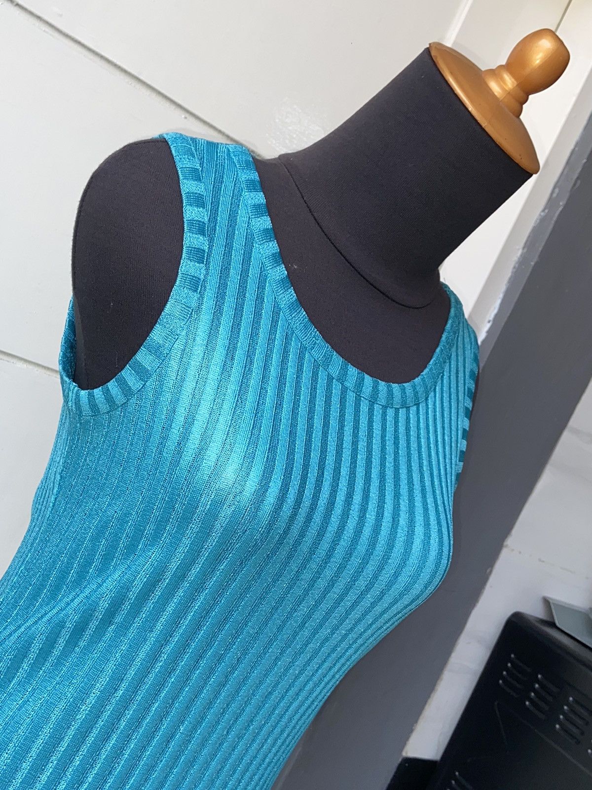 Balenciaga BALENCIAGA Blue Knit Dress Size S / US 4 / IT 40 - 16 Thumbnail