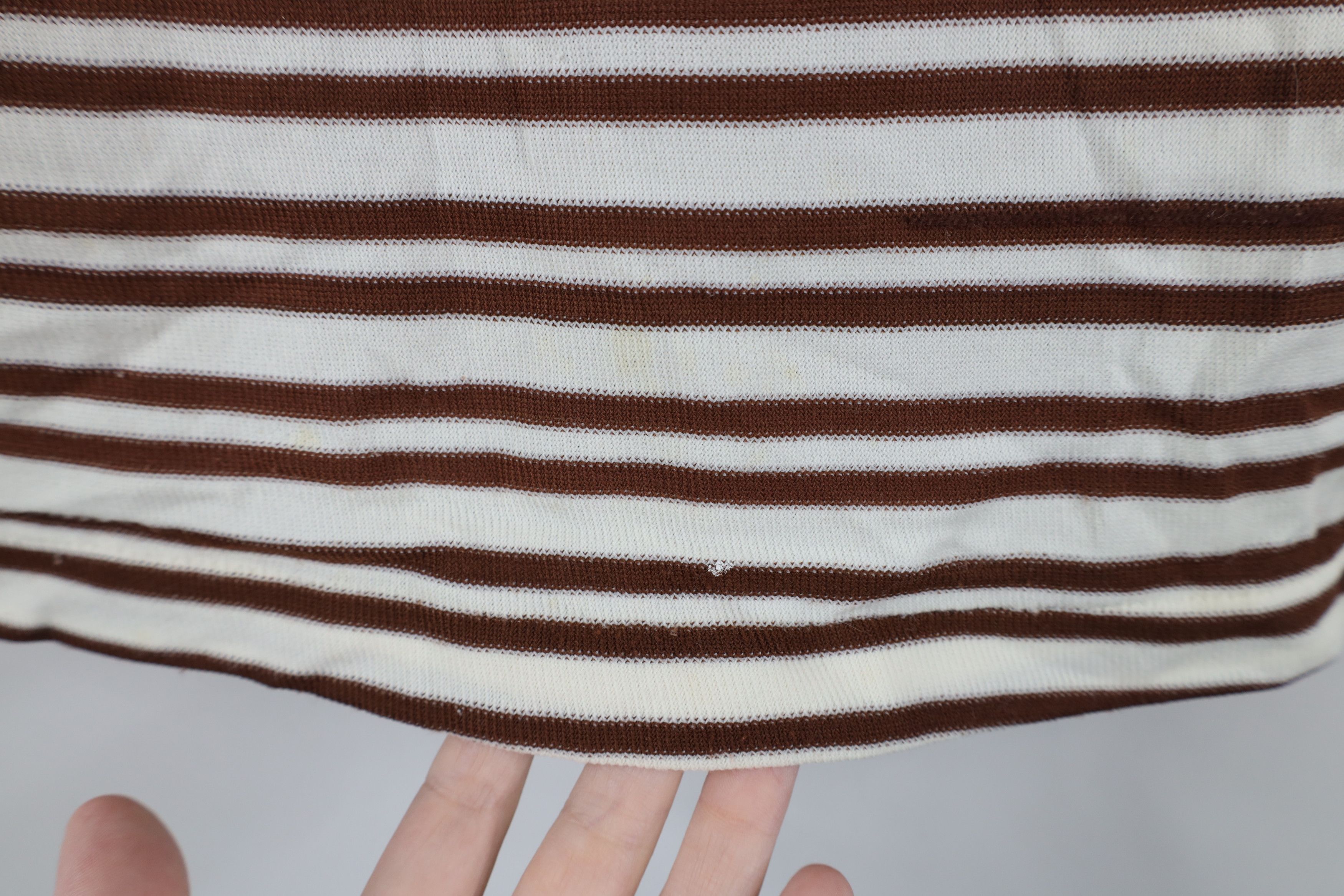 Vintage Vintage 70s Streetwear Striped Knit Tank Top T-Shirt Brown Size M / US 6-8 / IT 42-44 - 6 Thumbnail