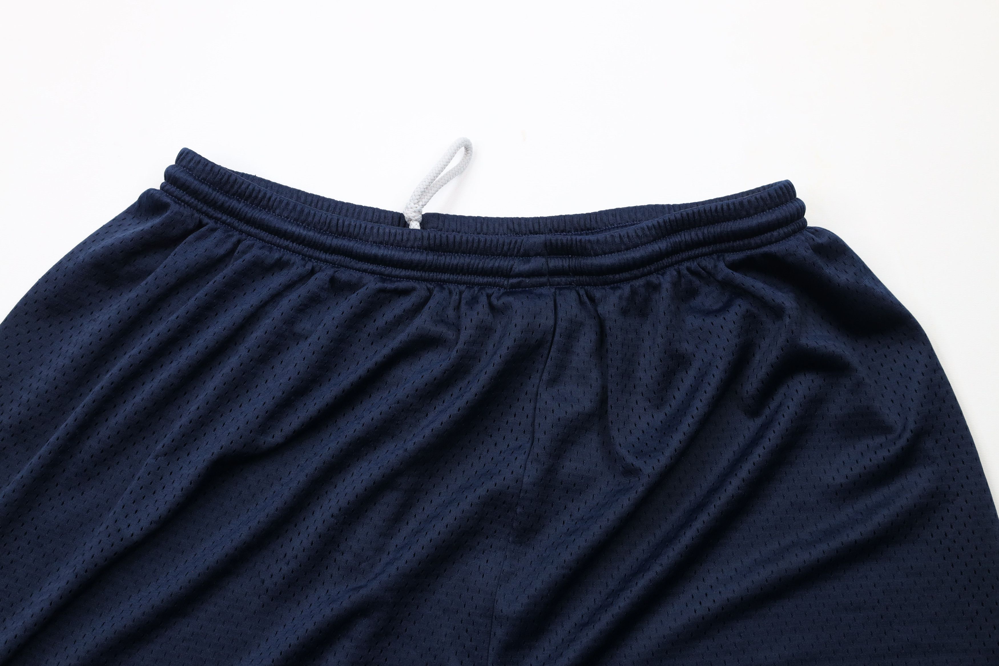Nike × Vintage Vintage Nike Mini Swoosh Above Knee Mesh Shorts Navy Blue Size US 36 / EU 52 - 10 Thumbnail