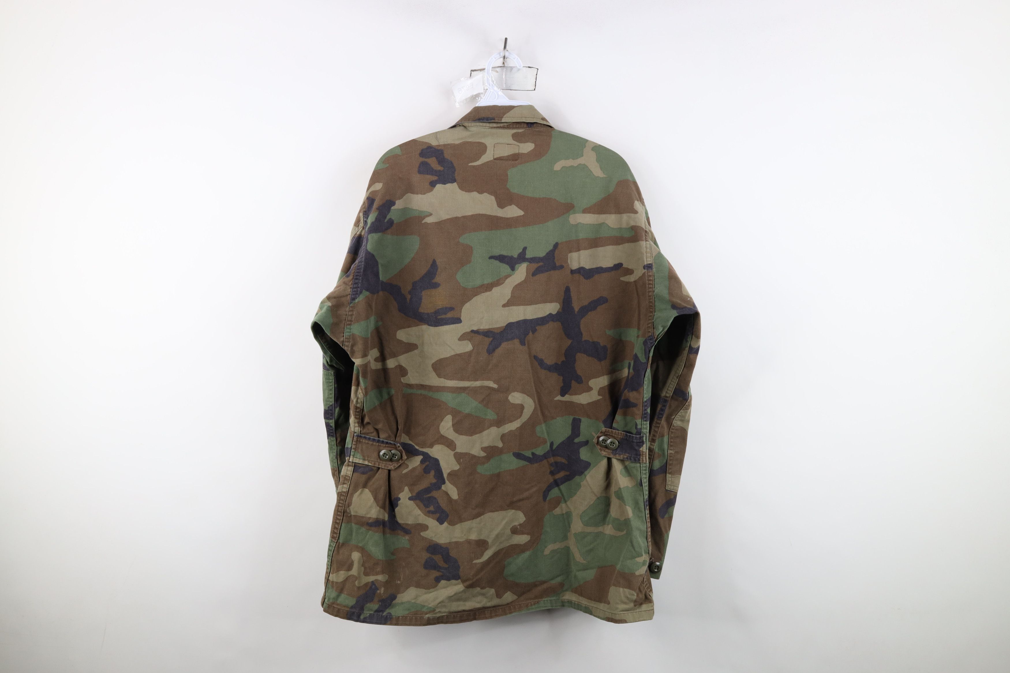 Vintage Vintage 90s Issued Woodland Camouflage Combat Jacket USA Size US M / EU 48-50 / 2 - 15 Thumbnail