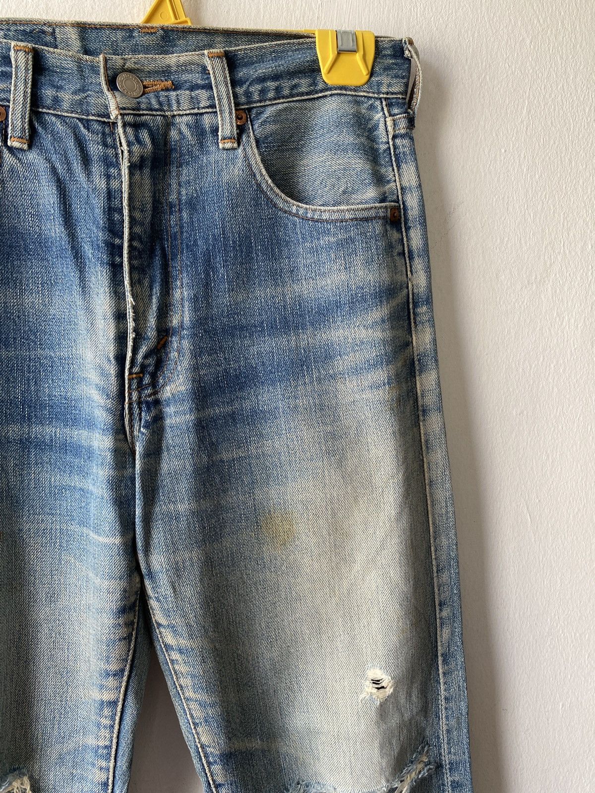 Levi's × Levi's Vintage Clothing × Vintage Vintage Levi’s 502 XX Distressed Selvedge Denim Size US 27 - 8 Thumbnail