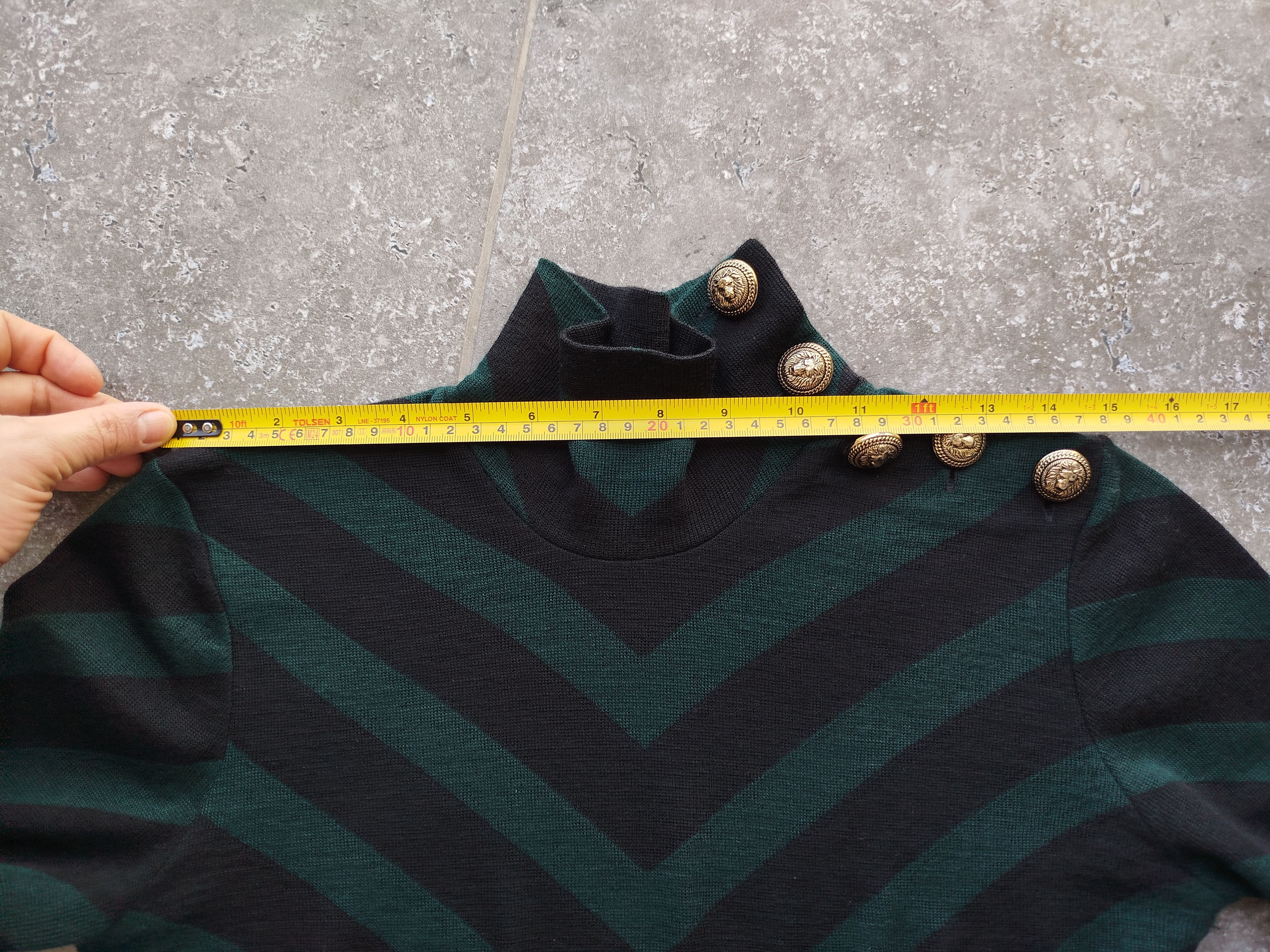 Balmain Dress Long Sleeve Striped Wool France Size 40 Size M / US 6-8 / IT 42-44 - 10 Thumbnail