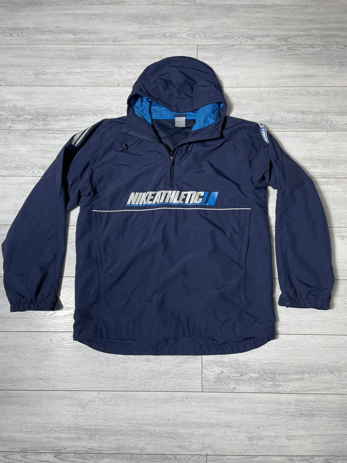 Nike × Vintage 💥Vintage Y2K Nike Nylon Anorak Hooded Jacket Swoosh Logo Size US L / EU 52-54 / 3 - 1 Thumbnail