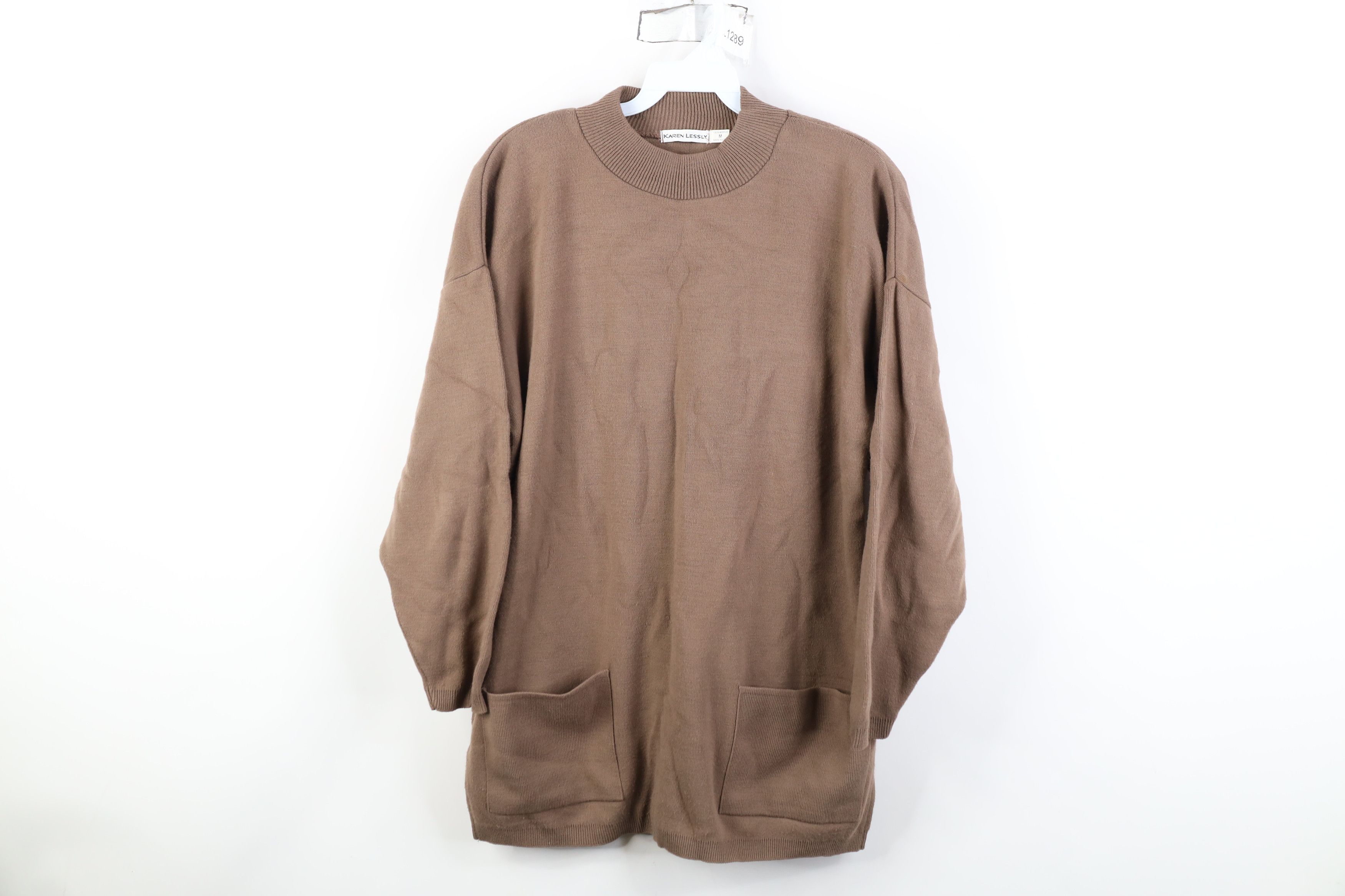 Vintage Vintage 90s Streetwear Ribbed Knit Pocket Sweater USA Size M / US 6-8 / IT 42-44 - 1 Thumbnail
