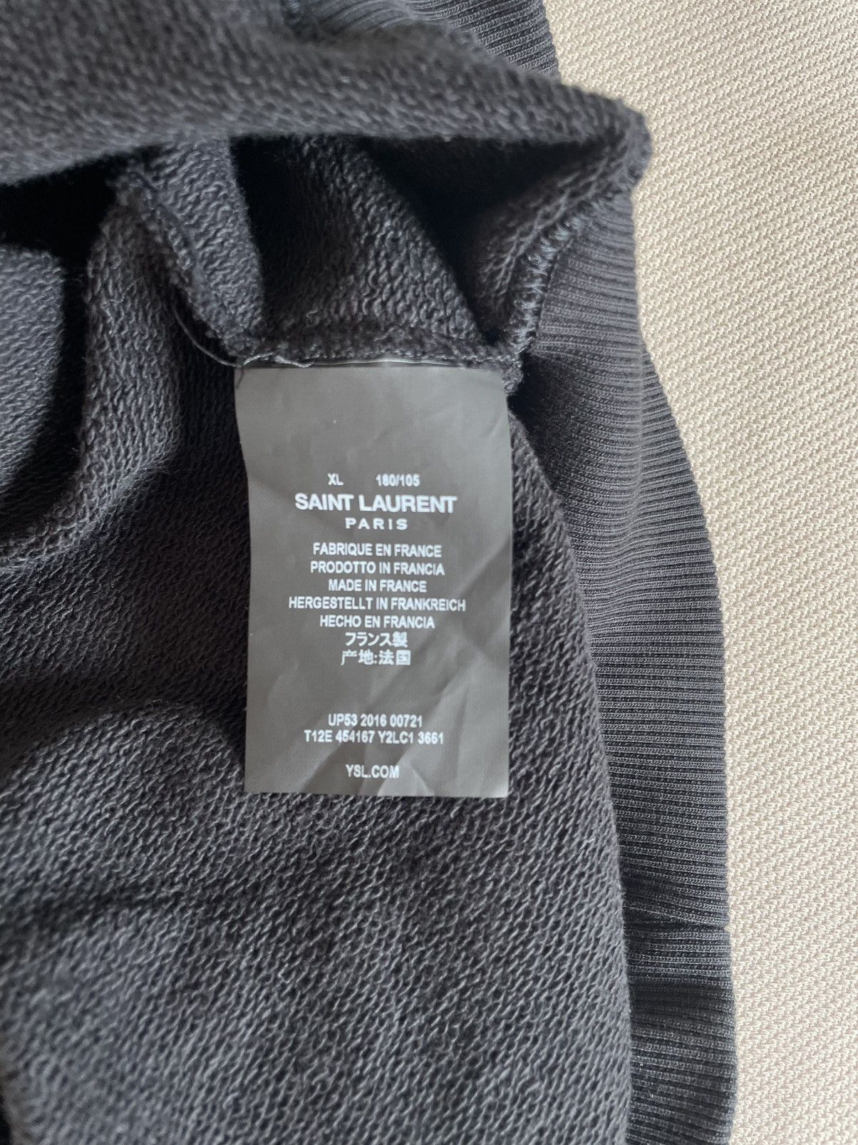 Saint Laurent Paris Saint Laurent Paris Sweatshirt Size US XL / EU 56 / 4 - 4 Thumbnail