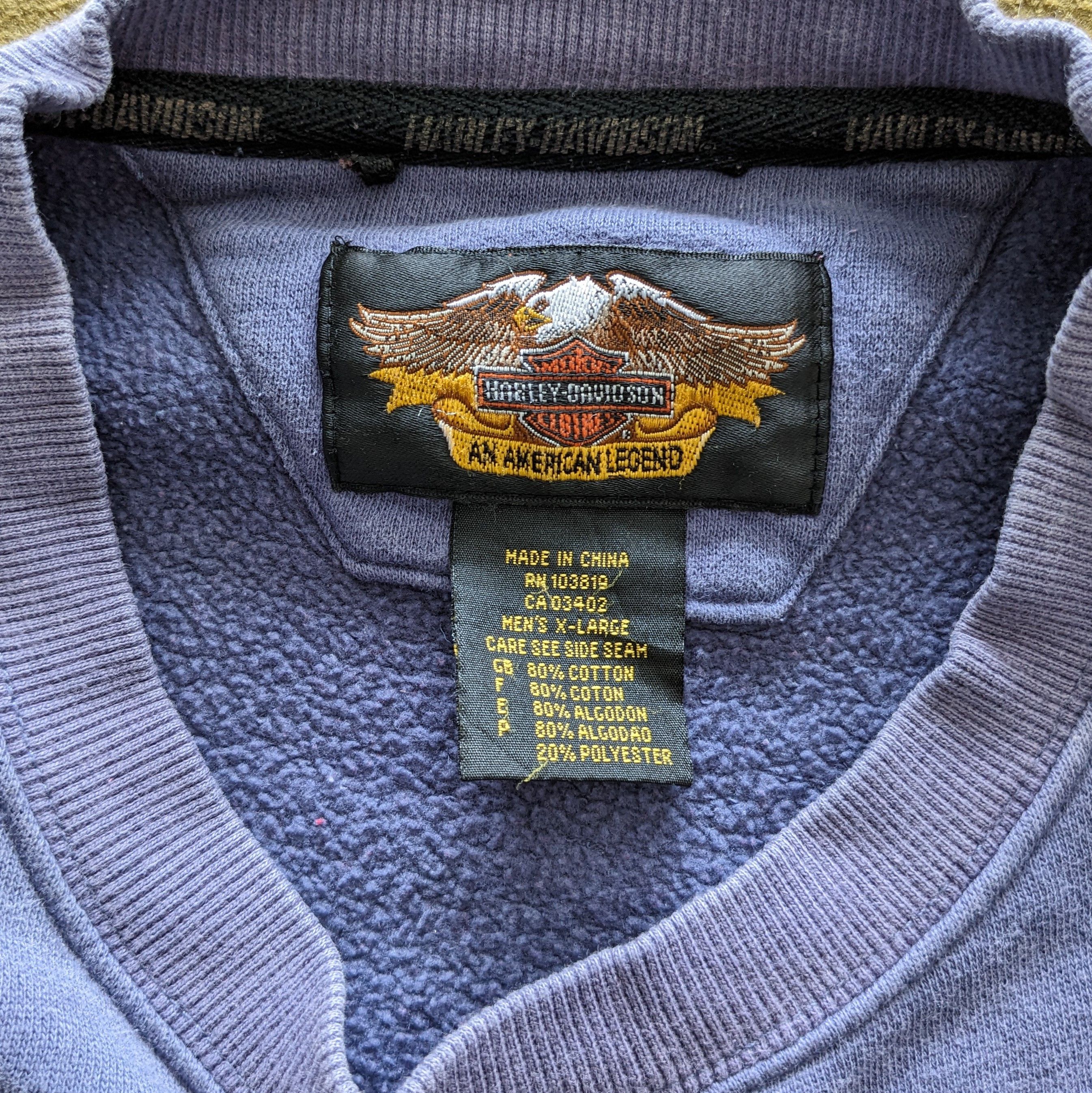 Vintage Vintage HARLEY DAVIDSON Motorcycle Legend Sweatshirt Size US XL / EU 56 / 4 - 8 Thumbnail