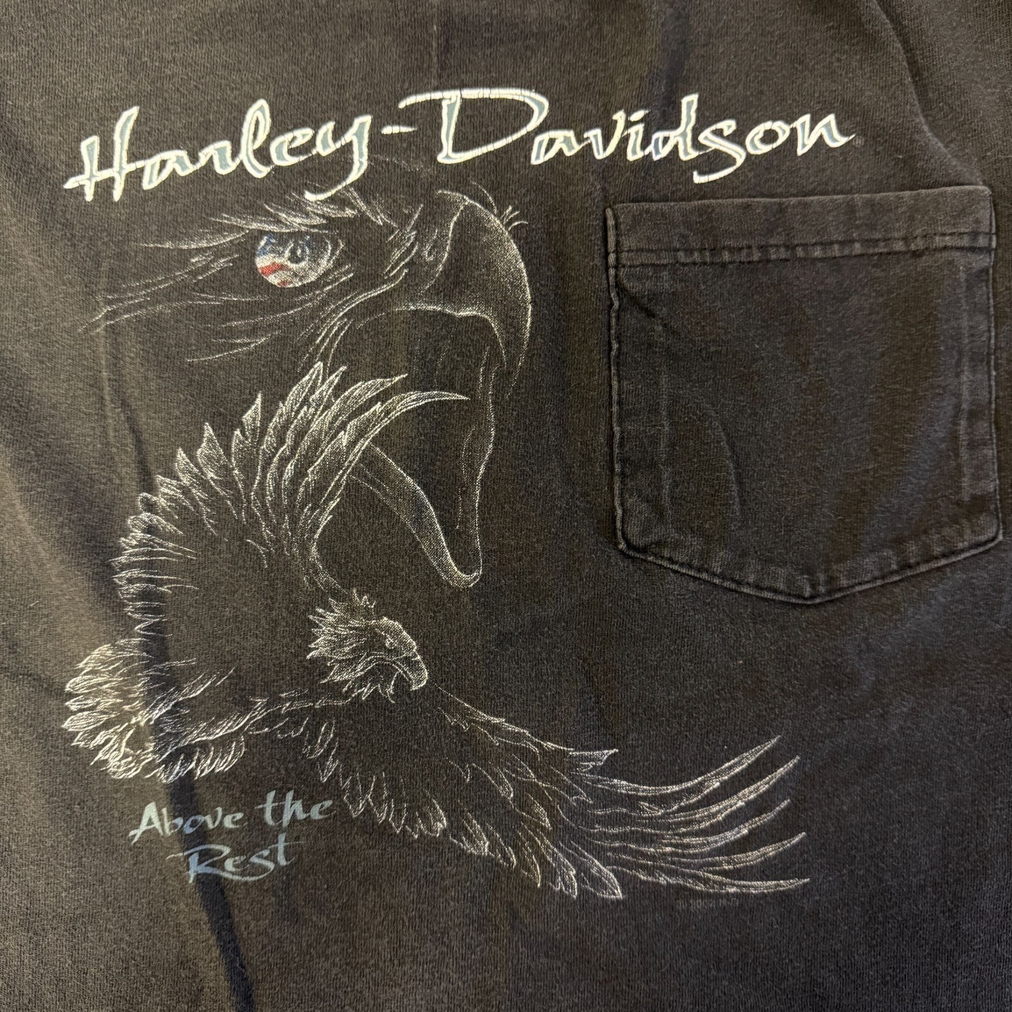 Harley Davidson 2002 SOARING EAGLE Above The Rest Motorcycle Biker T Shirt Size US XL / EU 56 / 4 - 2 Thumbnail