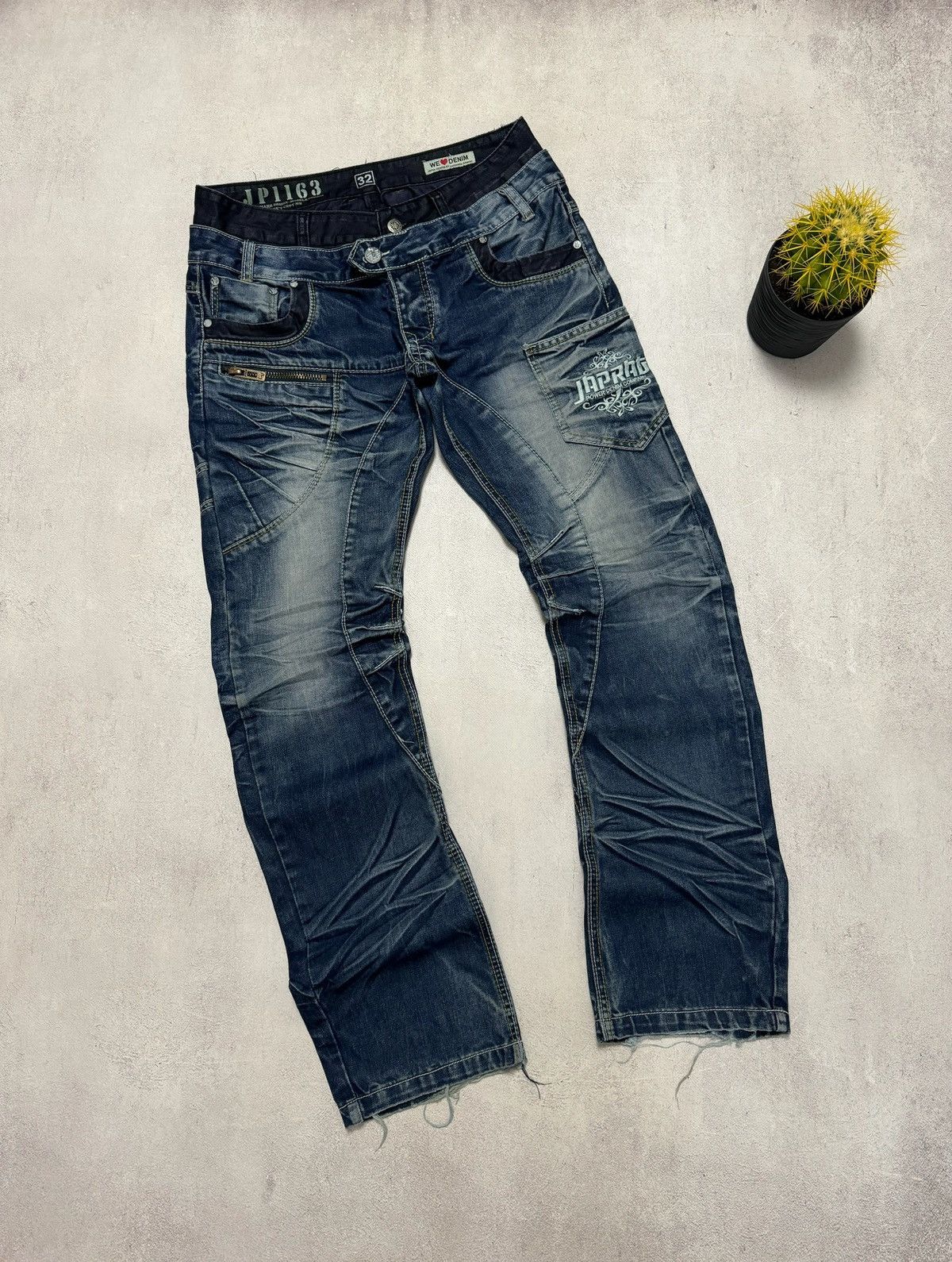 If Six Was Nine × Japanese Brand Vintage Okishama Samoki Jeans Japanese Denim Pants Opium Y2K Size US 32 / EU 48 - 1 Thumbnail