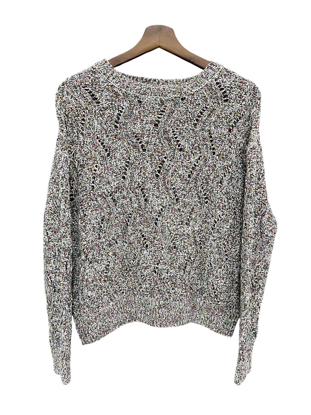 Japanese Brand GU Cotton Blend Marled Knit Crewneck Sweater Size L / US 10 / IT 46 - 1 Thumbnail