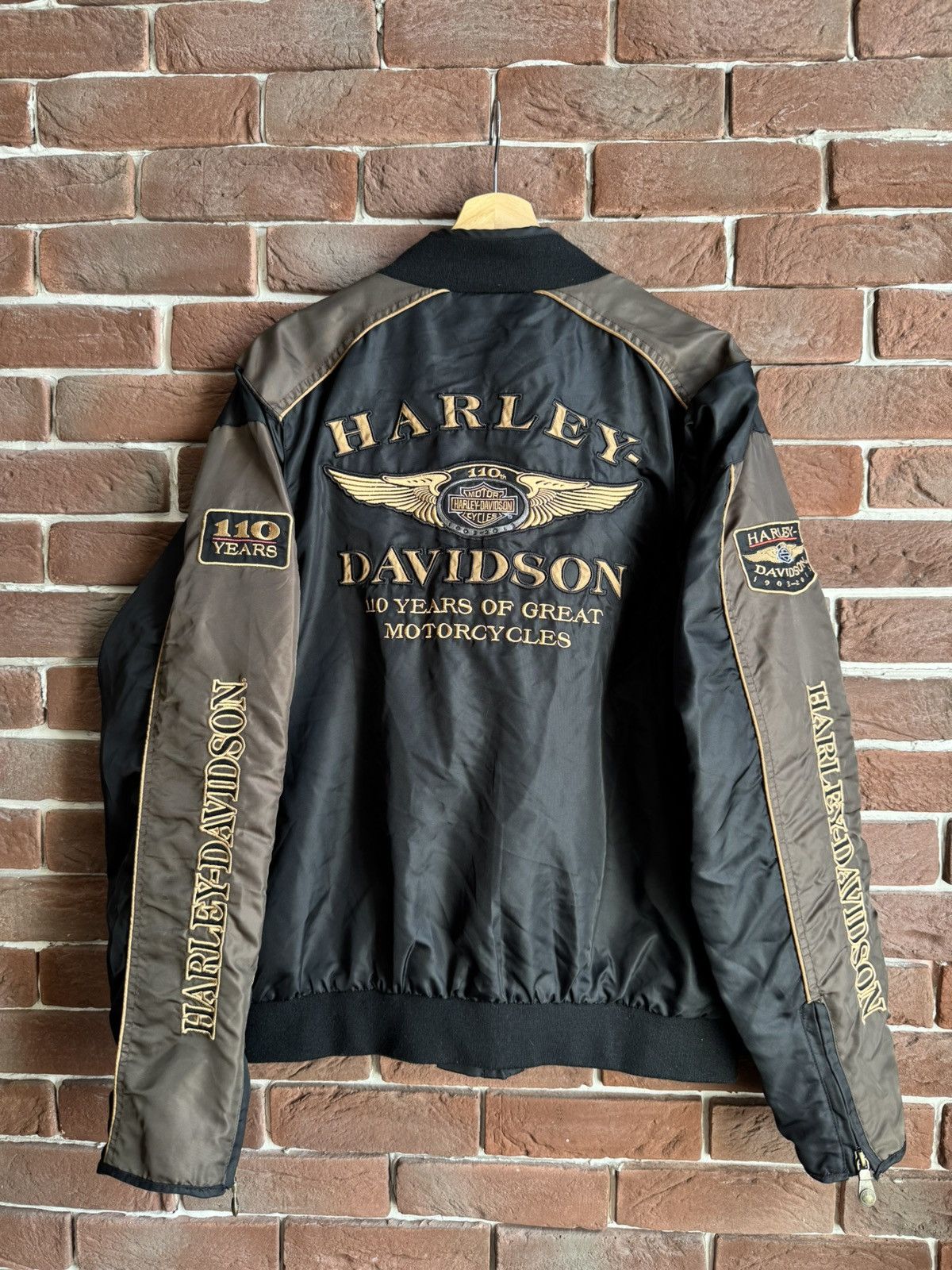 Harley Davidson Harley Davidson Vintage Racing Bomber Jacket Hype Rare Y2k Size US L / EU 52-54 / 3 - 1 Thumbnail