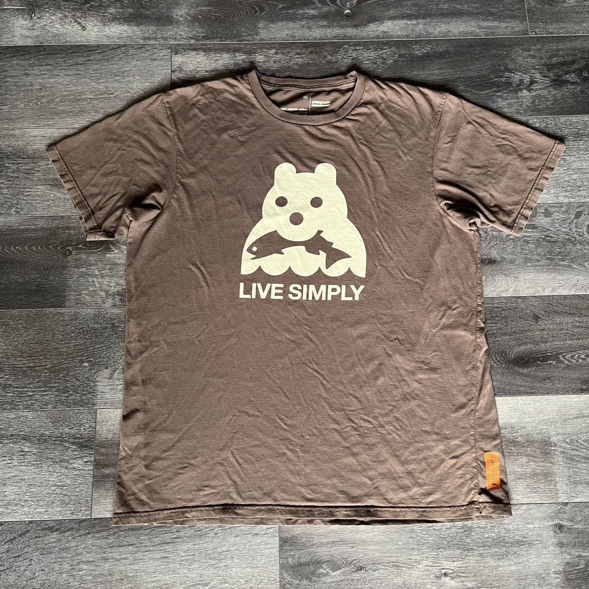 Patagonia Vintage Patagonia Polar Bear Live Simply Graphic Logo Tee Size US XL / EU 56 / 4 - 1 Thumbnail