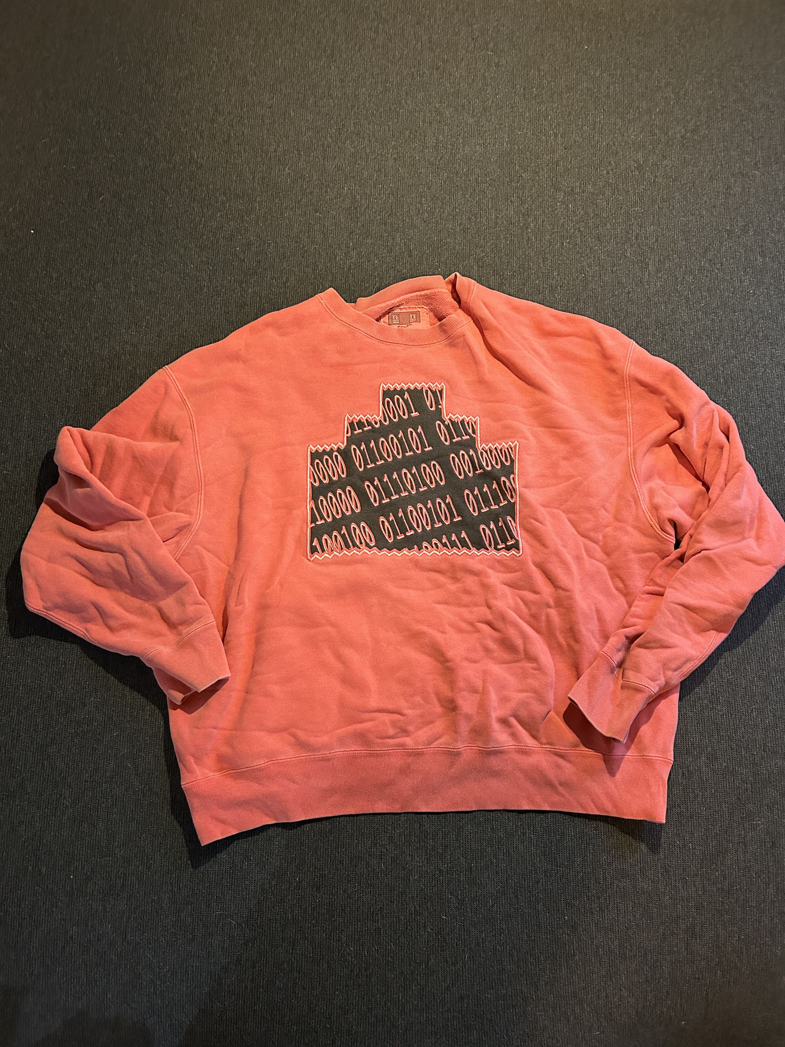 image of Cav Empt Overdye Number Ziggurat Crew in Salmon, Men's (Size Large)
