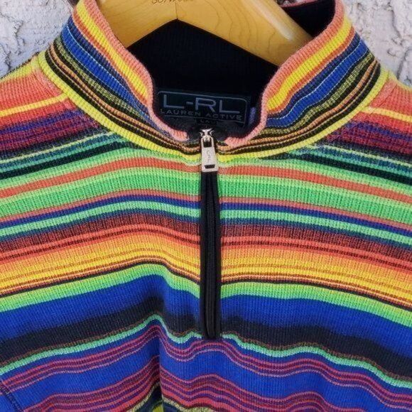 Lauren Ralph Lauren Lauren Active Ralph Lauren L-RL 1/4 Zip Long Slv Kaleidoscop Size XL / US 12-14 / IT 48-50 - 4 Thumbnail