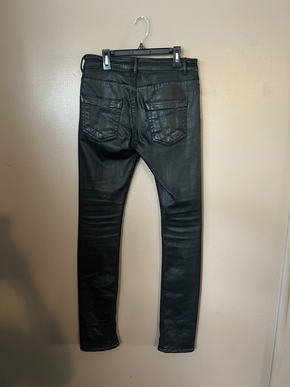 Rick Owens 2018 Black Wax Detroit jeans Size US 28 / EU 44 - 2 Thumbnail