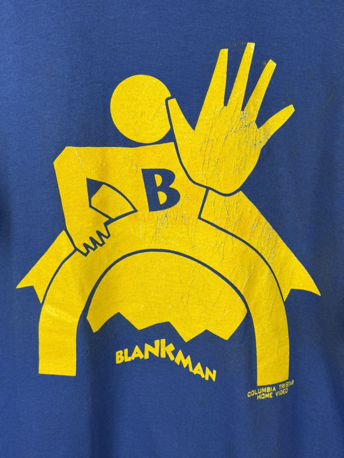 Vintage 90s Blankman Movie Coming To Save Your Butt T-Shirt Blue XL Size US XL / EU 56 / 4 - 2 Thumbnail