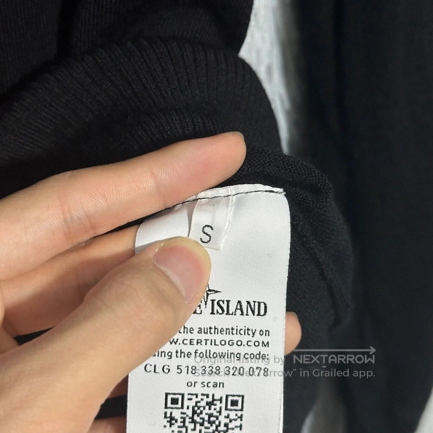 Stone Island black high-neck knit sweater from Stone Island. Size US S / EU 44-46 / 1 - 5 Thumbnail