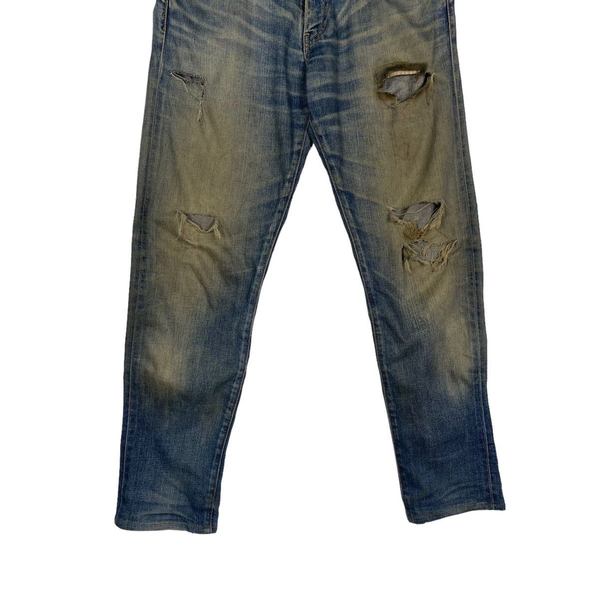 Levi's LEVIS 511 SELVEDGE DISTRESSED ZIPPER FLY DENIM JEANS Size US 35 - 7 Thumbnail