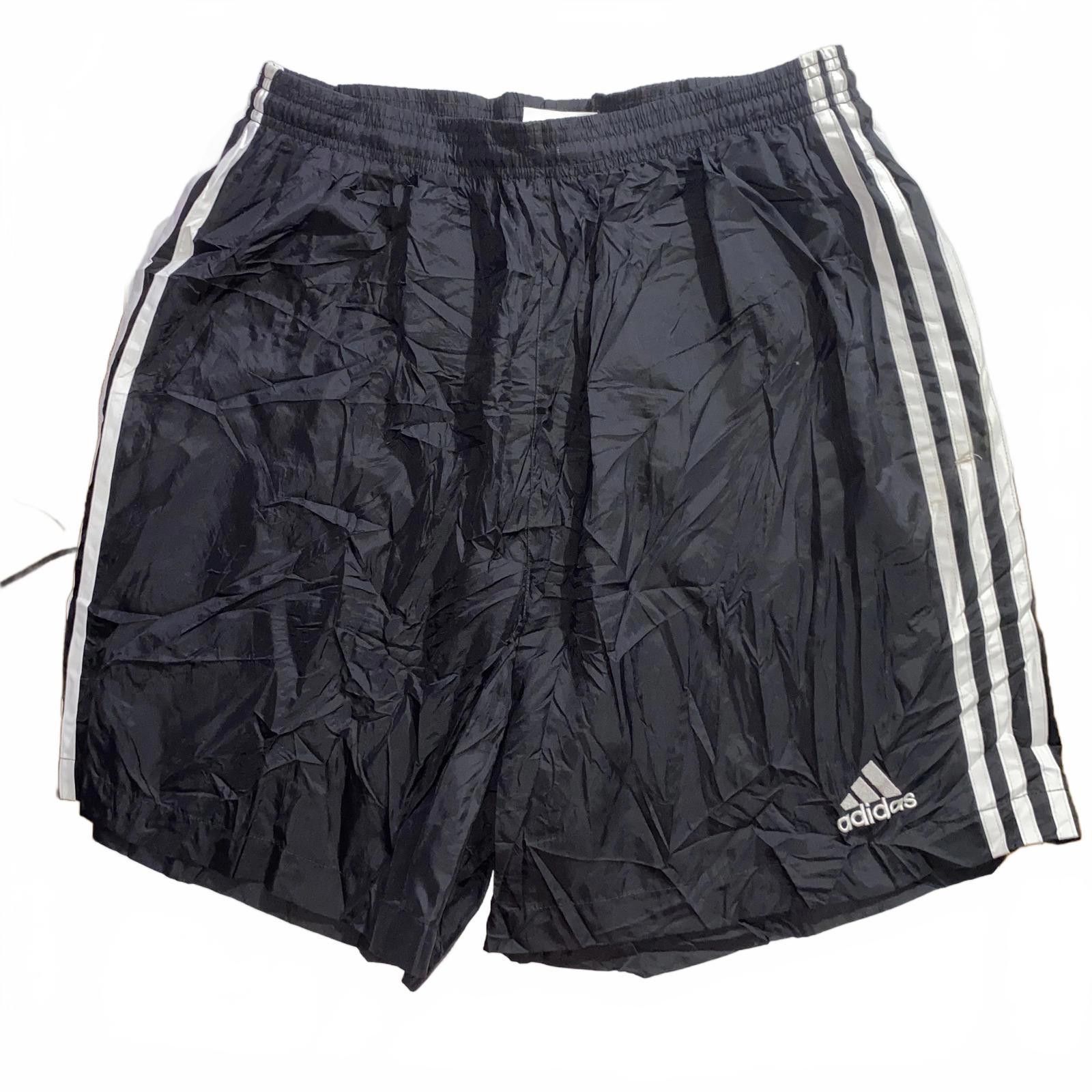 Adidas Adidas M Men Vintage 90s Black Nylon Shorts Y2K Streetwear Size US 32 / EU 48 - 1 Thumbnail