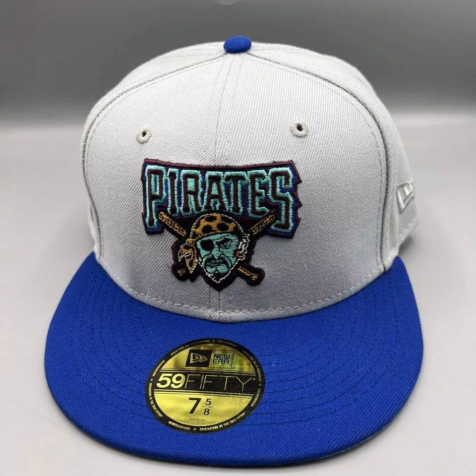 New Era Pittsburgh Pirates Hat Men 7 5/8 59Fifty New Era MLB Fitted Size ONE SIZE - 2 Thumbnail