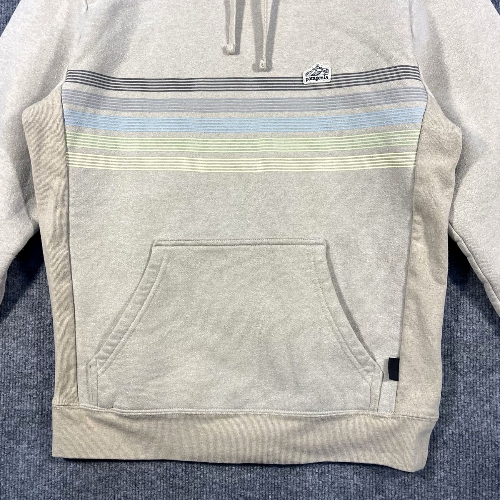 Patagonia Patagonia Hoodie Womens Small Beige Ridge Stripe Line Logo Uprisal Pullover Hooded Sweater S Beige Womens Size S / US 4 / IT 40 - 3 Thumbnail