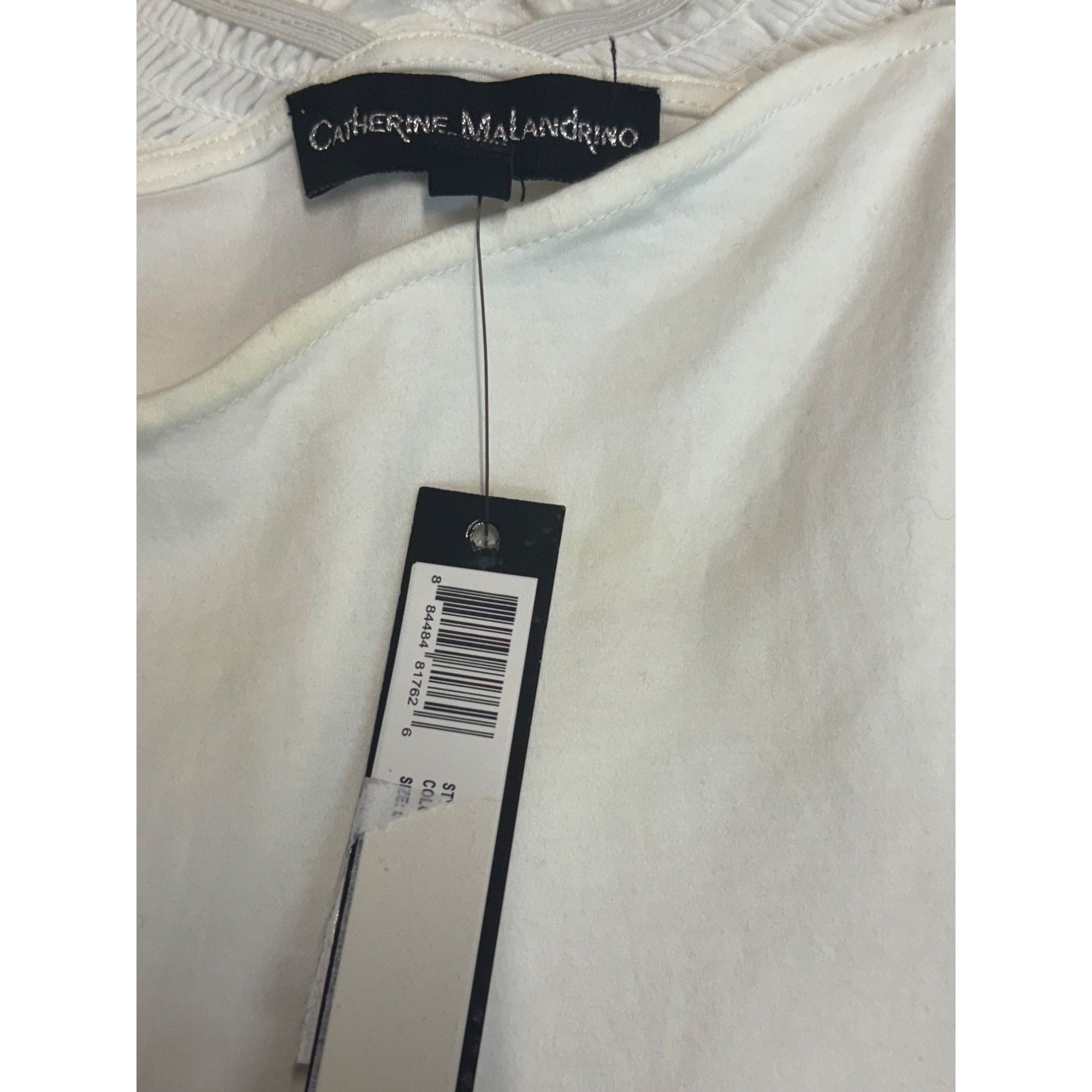 Other Catherine Malandrino Flutter-Sleeves Top, White, L Size L / US 10 / IT 46 - 10 Thumbnail