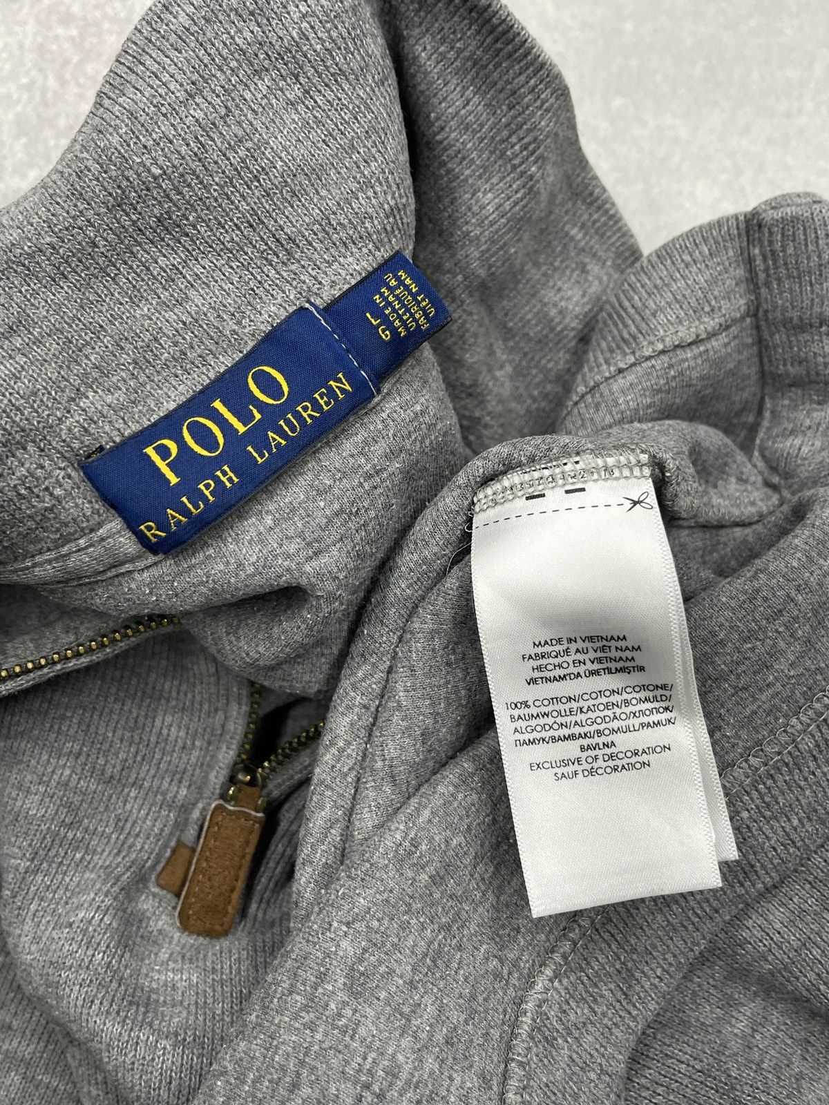 Polo Ralph Lauren Mens Polo Ralph Lauren 1/4 Half Zip Sweater Grey Size US L / EU 52-54 / 3 - 7 Thumbnail
