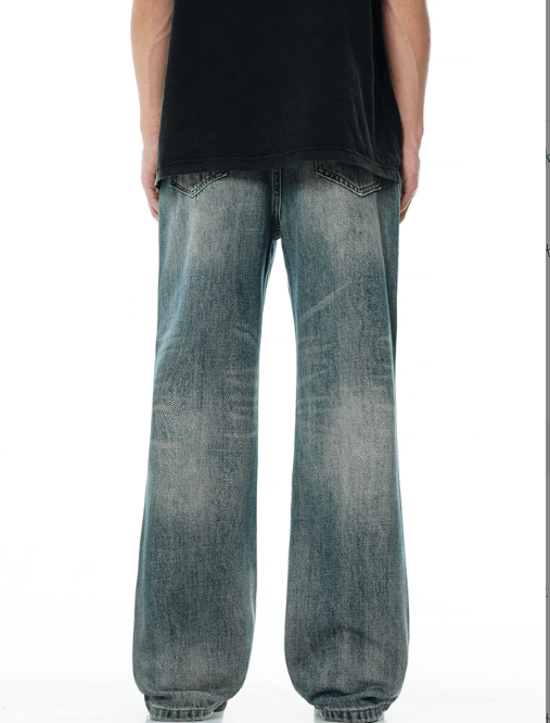 Japanese Brand Retro street cleanfit washed versatile distressed jeans Size US 32 / EU 48 - 4 Thumbnail