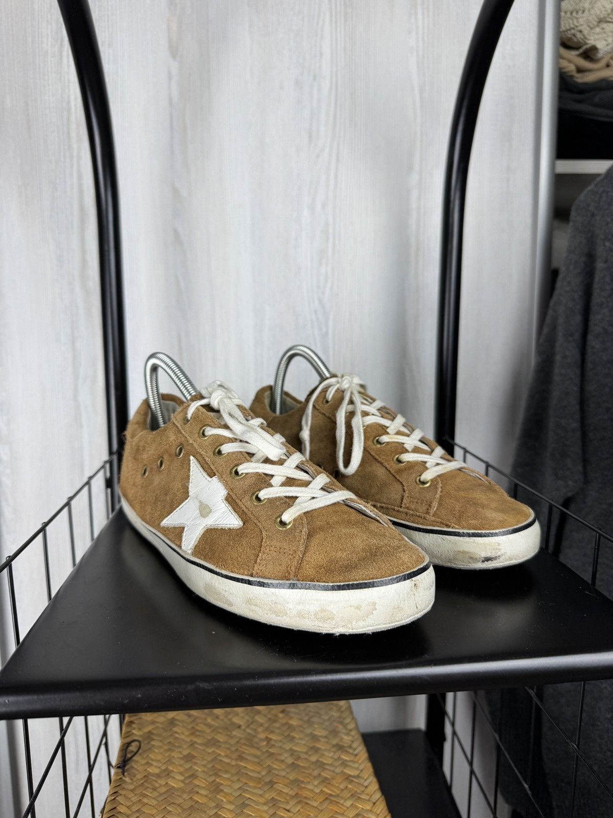 Golden Goose Golden Goose Deluxe Brand Super Star Lace-Up Camel Sneakers Size US 8 / EU 41 - 4 Thumbnail
