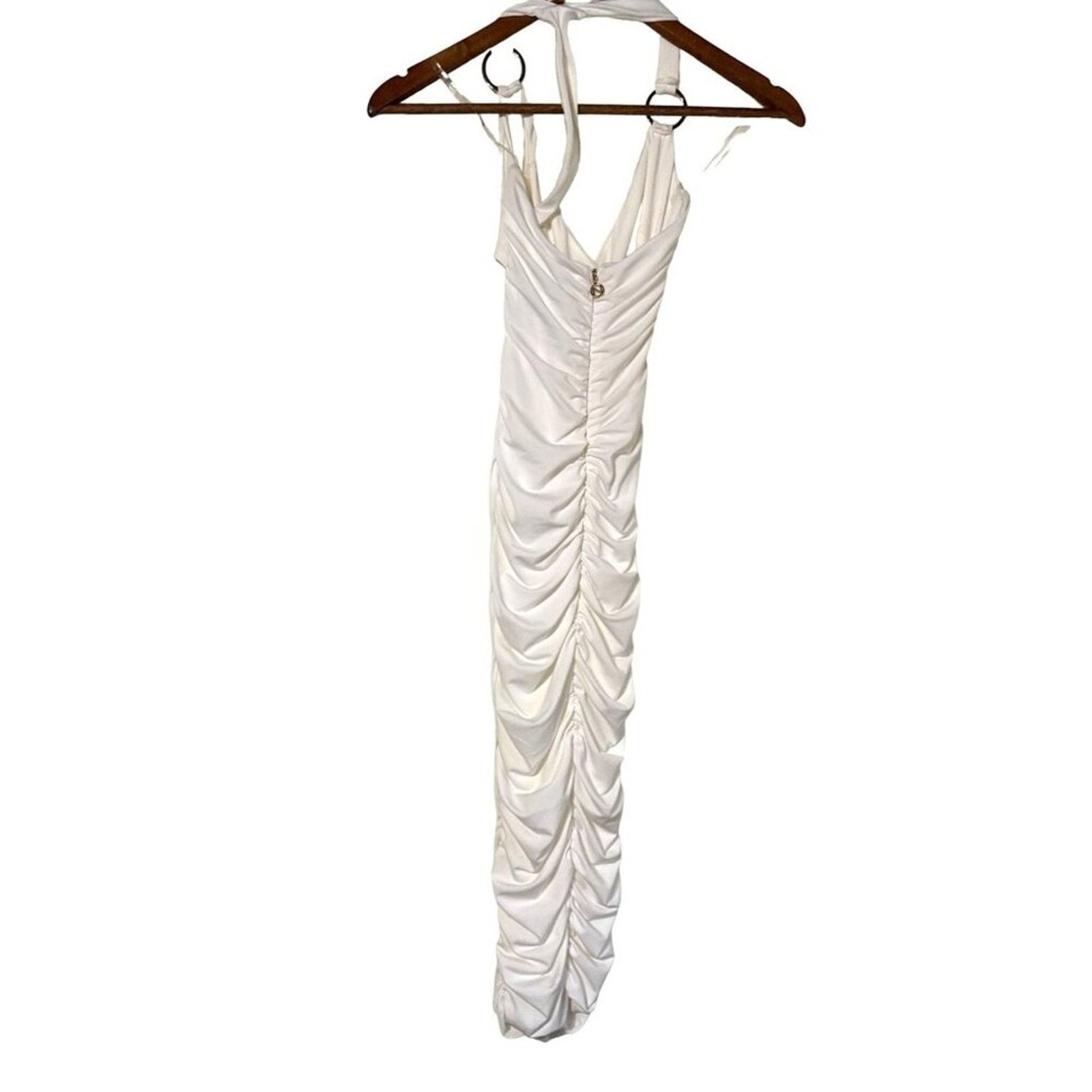 Other Nookie Riley Ring Midi Dress Ivory Lined Ruched Small Size S / US 4 / IT 40 - 9 Thumbnail