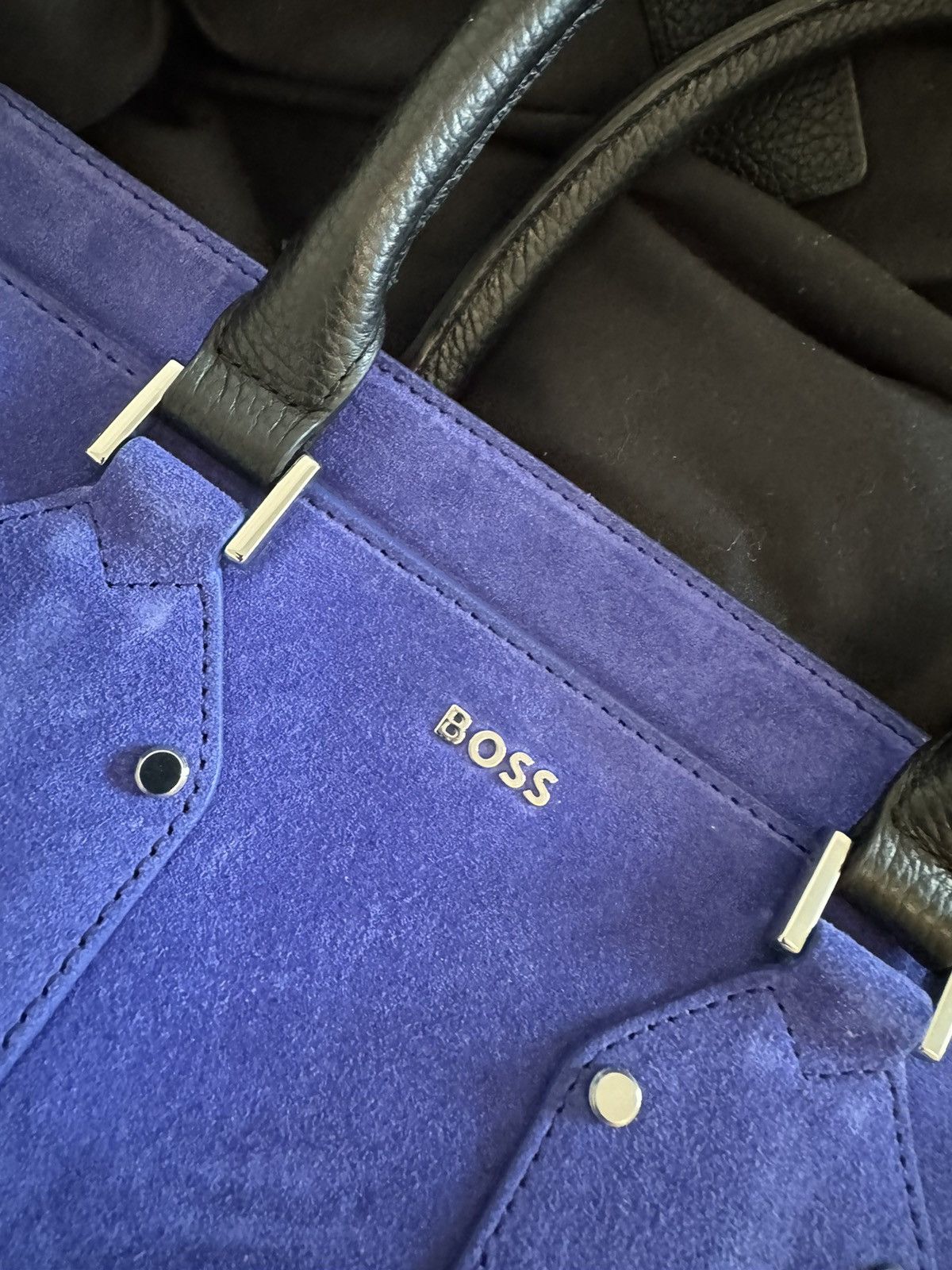 Hugo Boss BOSS Medium Ivy Bag Velvet Purple Size ONE SIZE - 2 Thumbnail