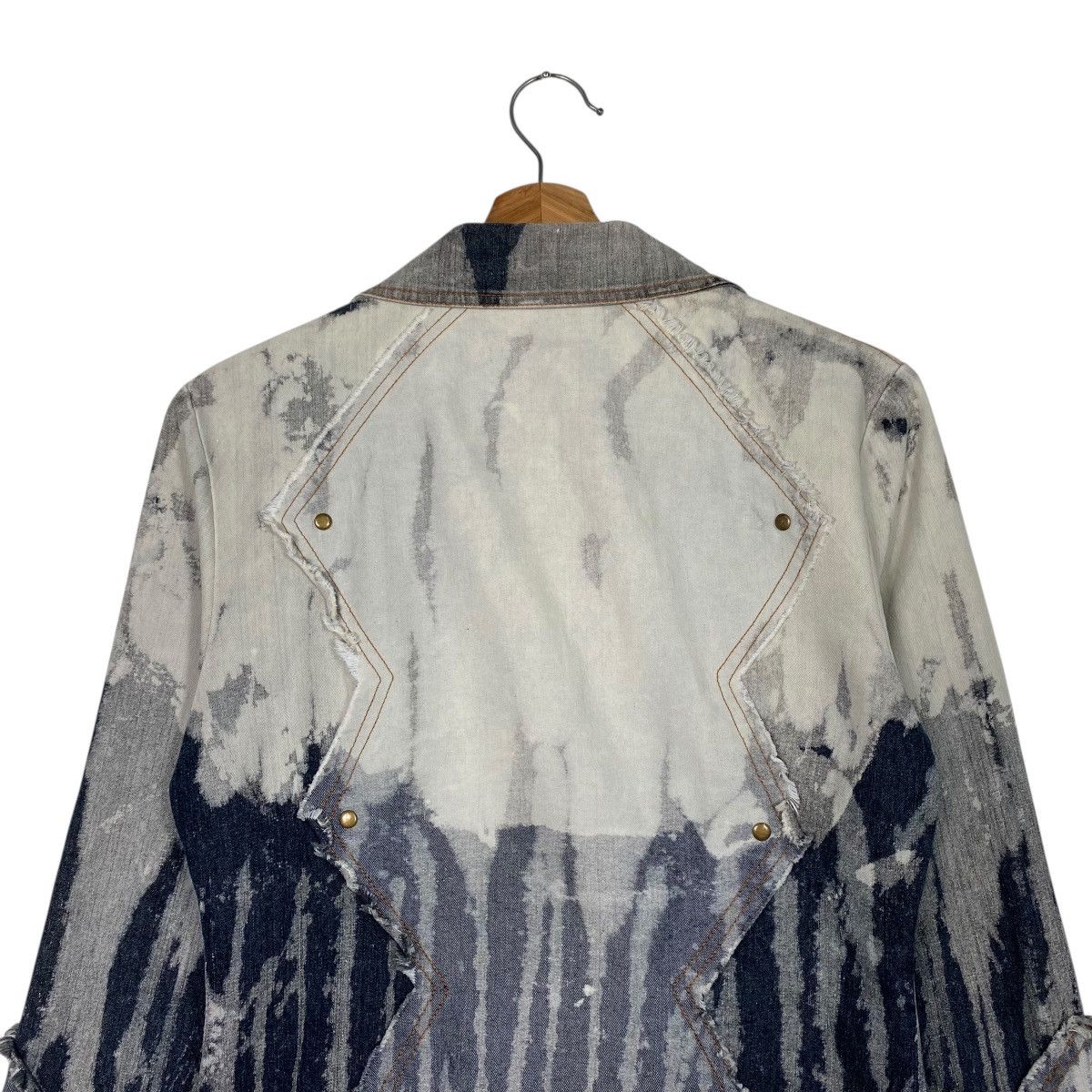 Japanese Brand Vintage Y2K ICHIOKU Fairy Grunge Cropped Denim Jacket Size US L / EU 52-54 / 3 - 8 Thumbnail
