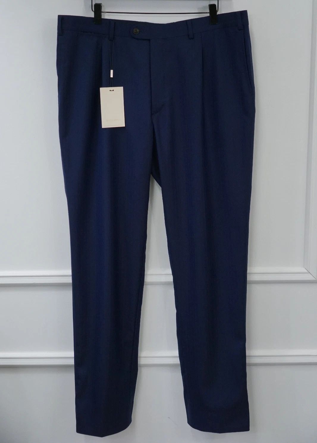 Suitsupply Men Suitsupply Pants Navy Blue Wool Lazio Size 106 UK/US44L Size 44L - 1 Thumbnail