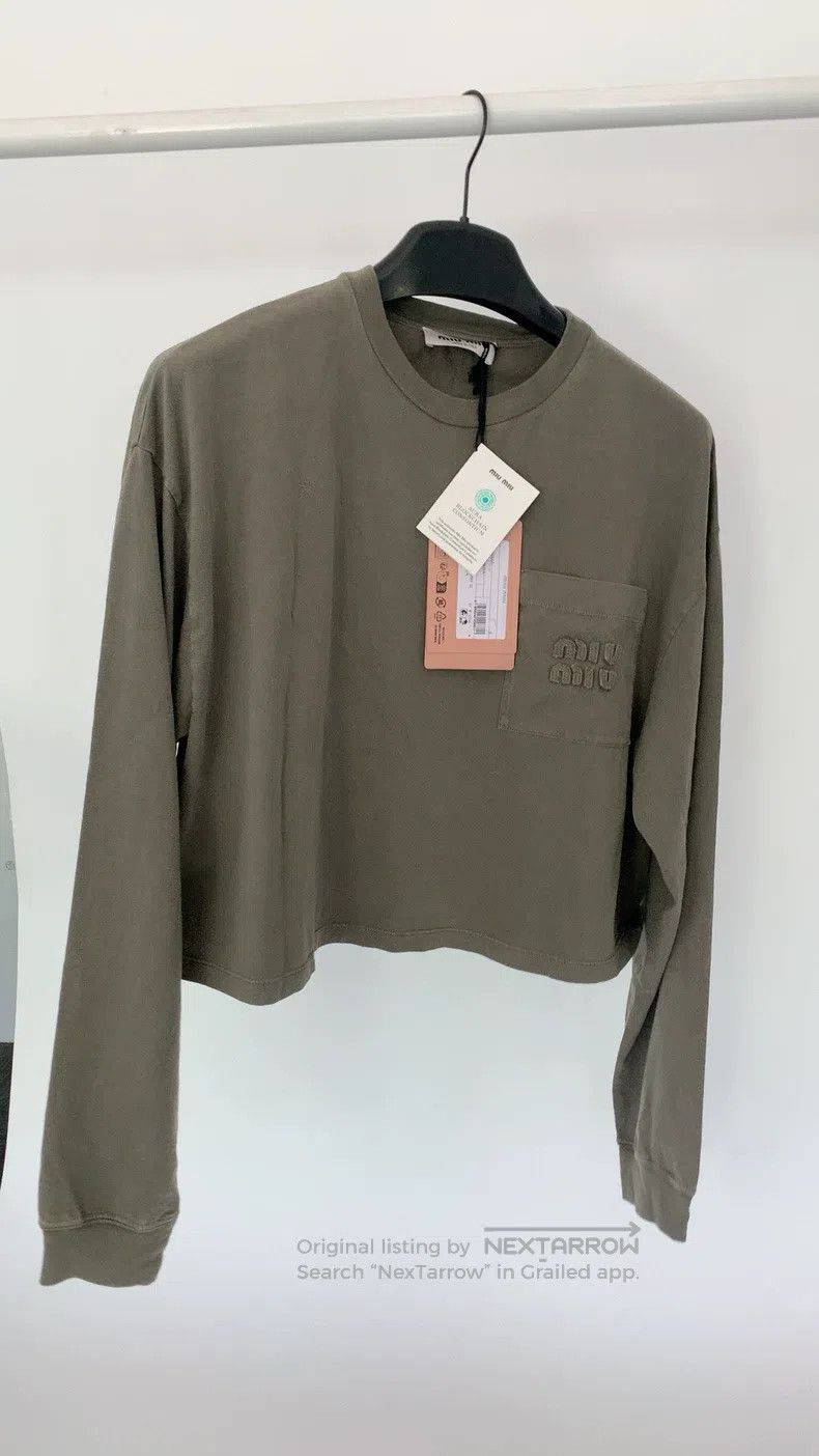 Miu Miu Miu Miu Size s Short long sleeve T-shirt Size S / US 4 / IT 40 - 1 Thumbnail