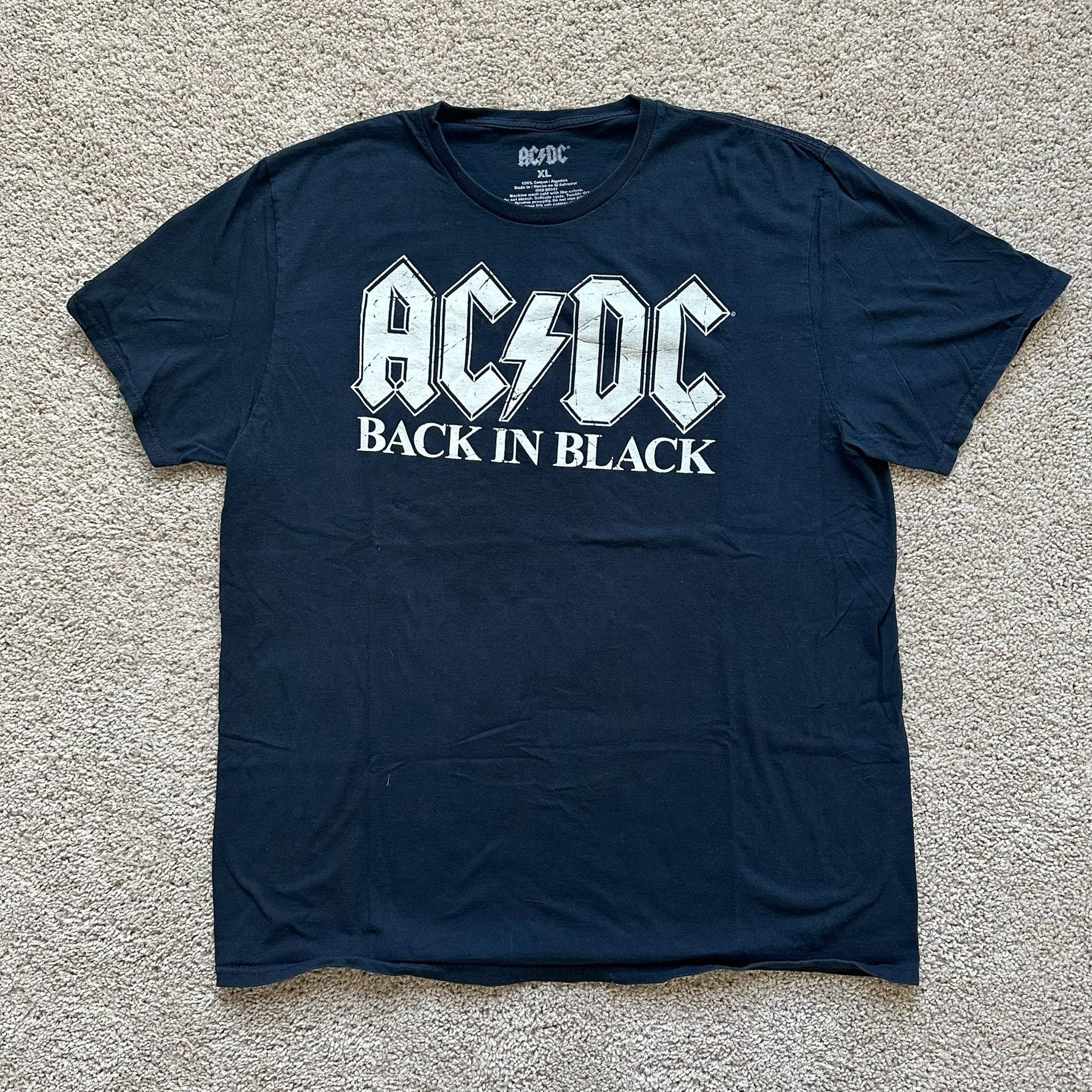 AC/DC AC/DC Back in Black T-Shirt Heavy Metal Rock Band Logo Punk Size US XL / EU 56 / 4 - 1 Thumbnail