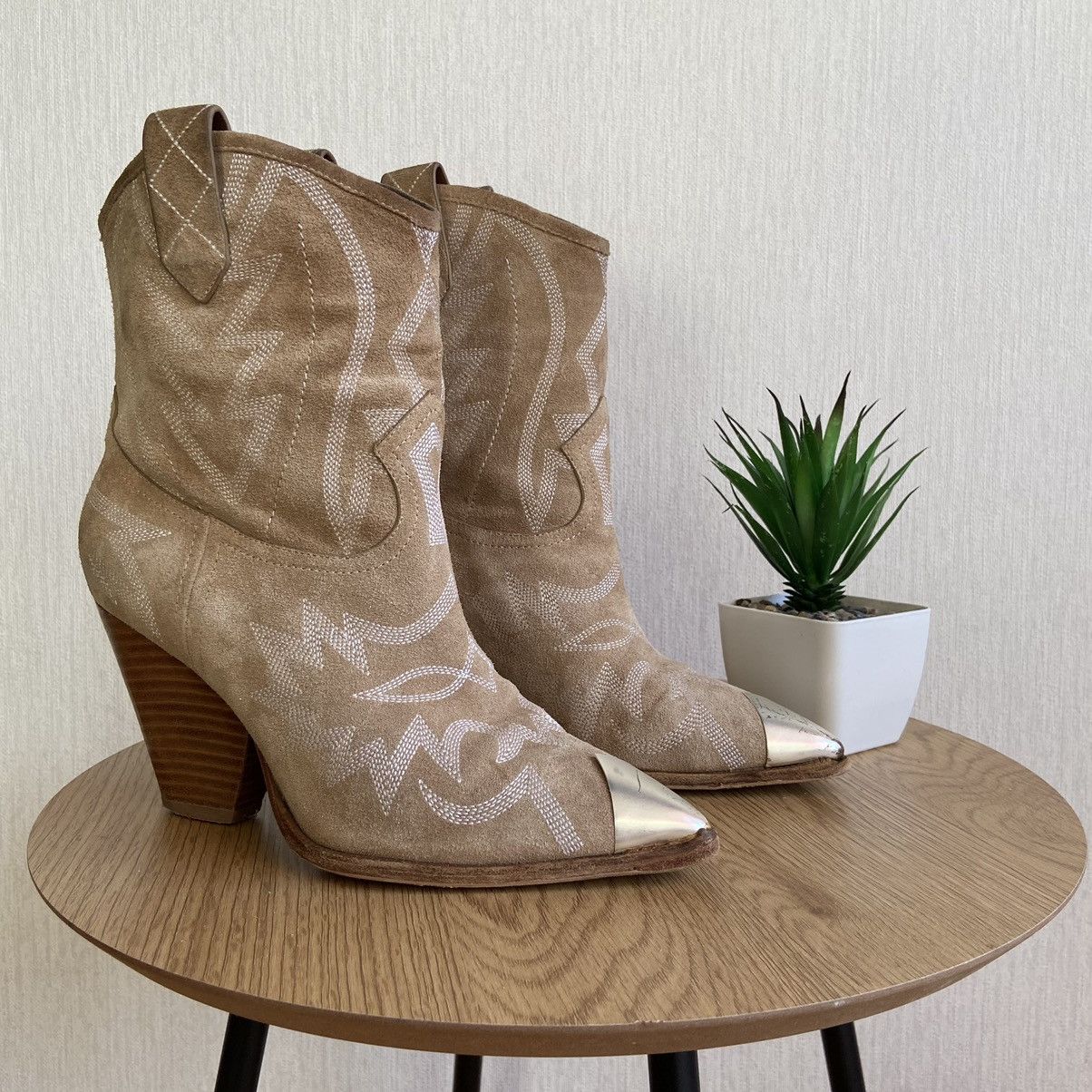 Cowboy Equipment 📌 Crazy Lola Cruz Y2K Cowboy Boots Size US 8 / IT 38 - 1 Thumbnail