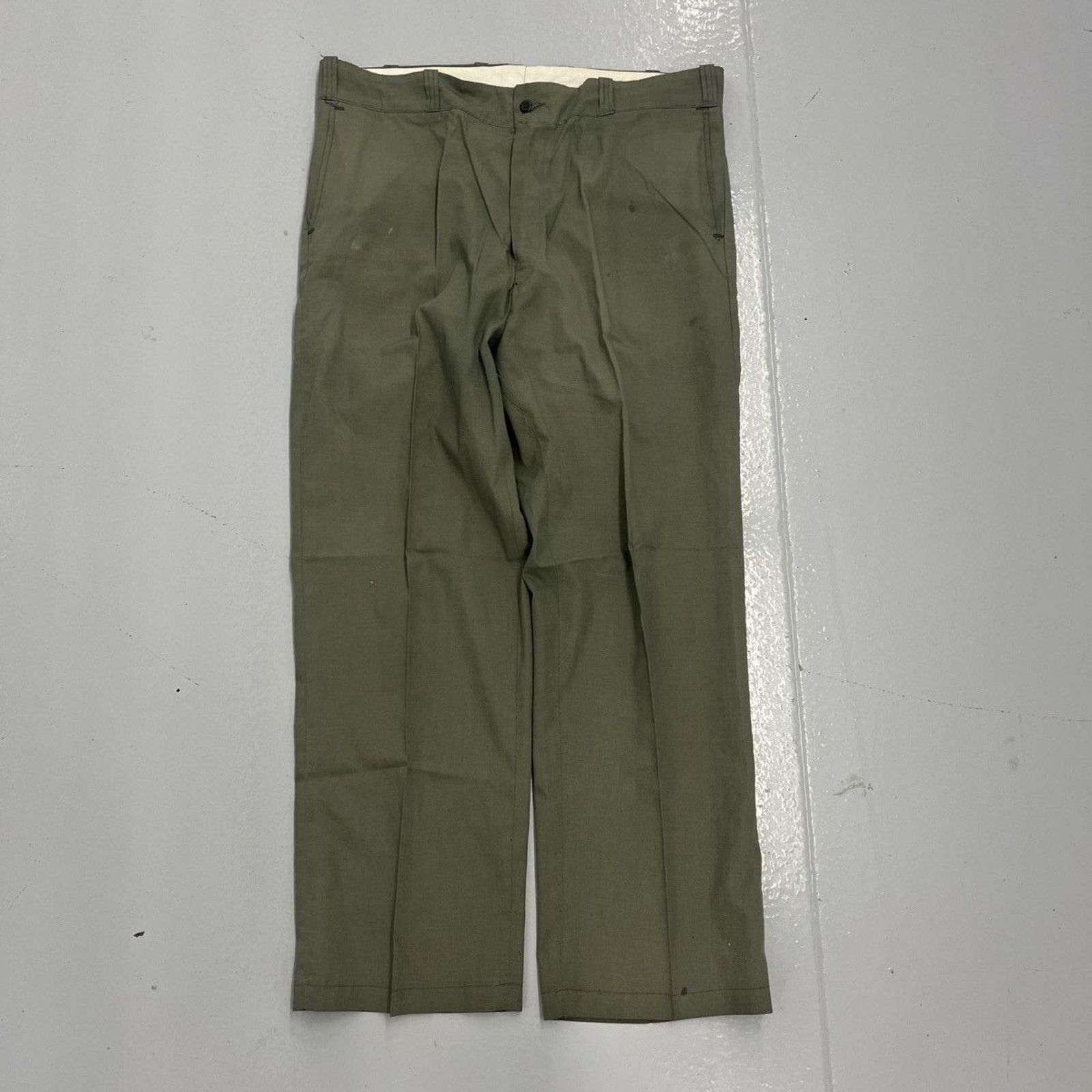 Sears Vintage 60s Sears Green Sanforized Workwear Chinos 36x28 Size US 36 / EU 52 - 1 Thumbnail