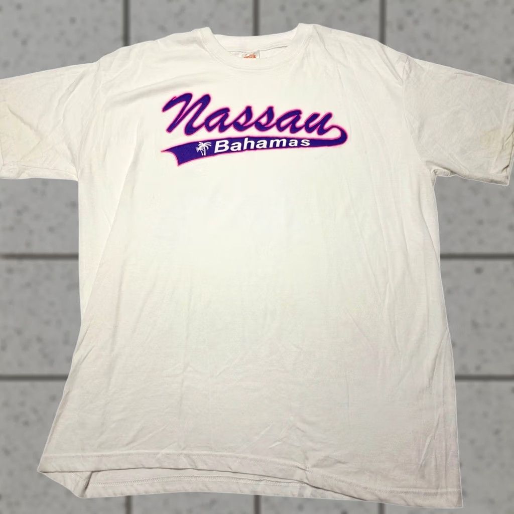 Spell VINTAGE Nassau Bahamas T Shirt Mens 2XL White Blue Graphic Print Dorsett Size US XXL / EU 58 / 5 - 1 Thumbnail